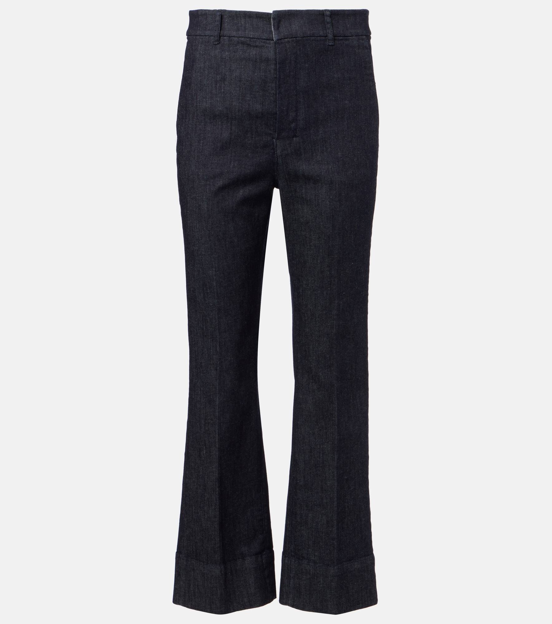 Fresis cropped high-rise straight jeans - 1