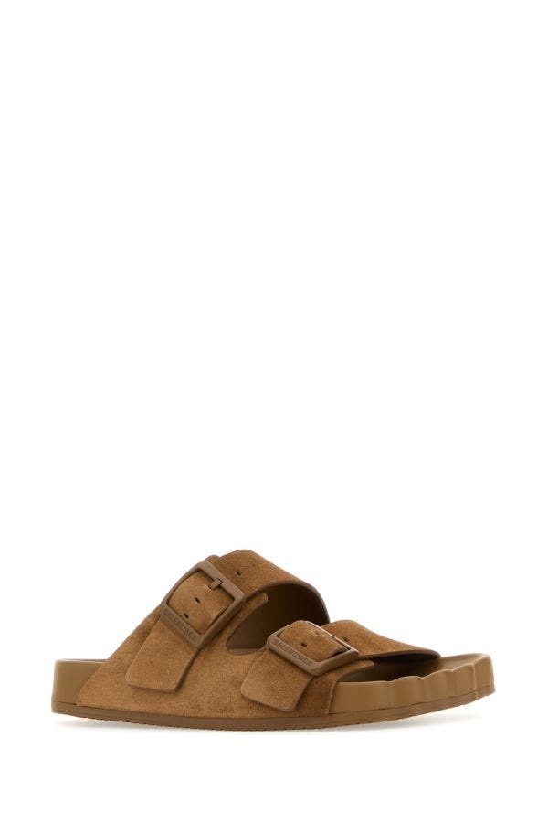 Balenciaga Man Camel Suede Sunday Slippers - 2