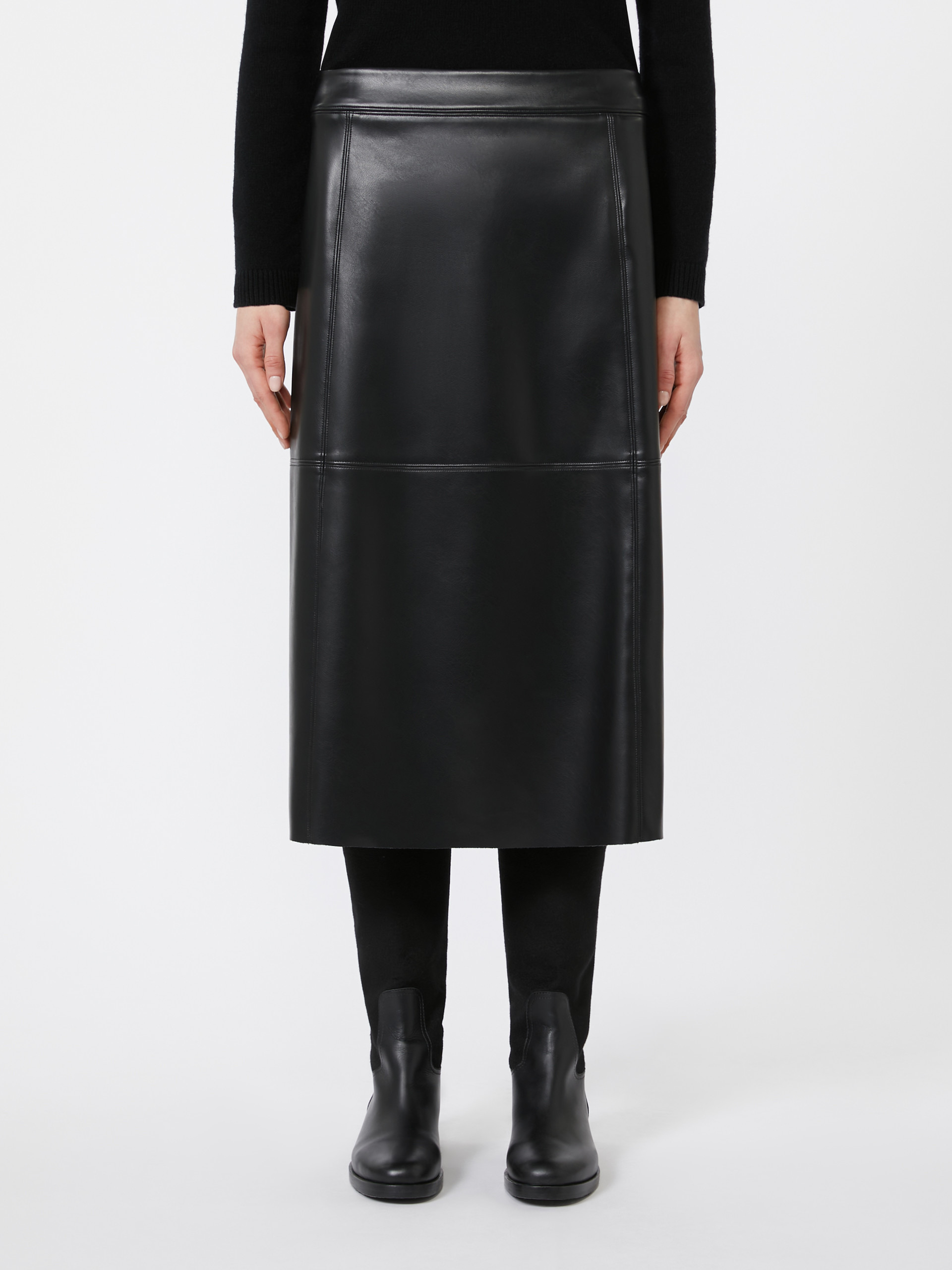 PLATA Coated fabric skirt - 3