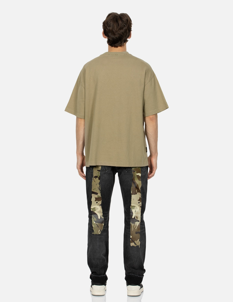 CAMOUFLAGE BRUSHSTROKE DAICOCK PRINT DISTRESSED CARROT FIT JEANS #2017 5