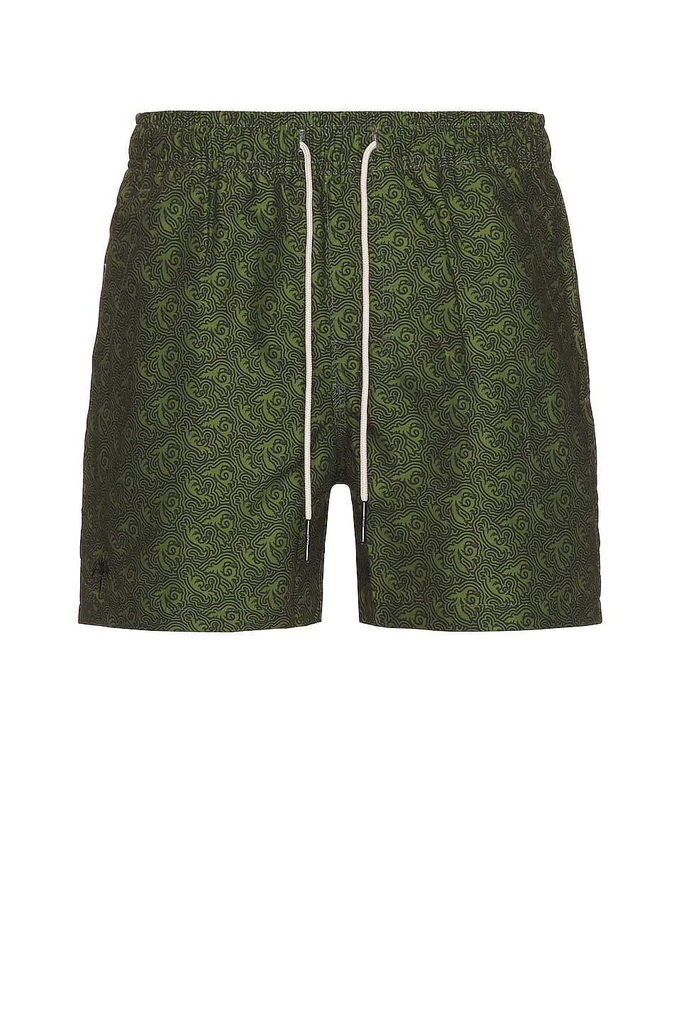 Green Squiggle Swim Shorts - 1