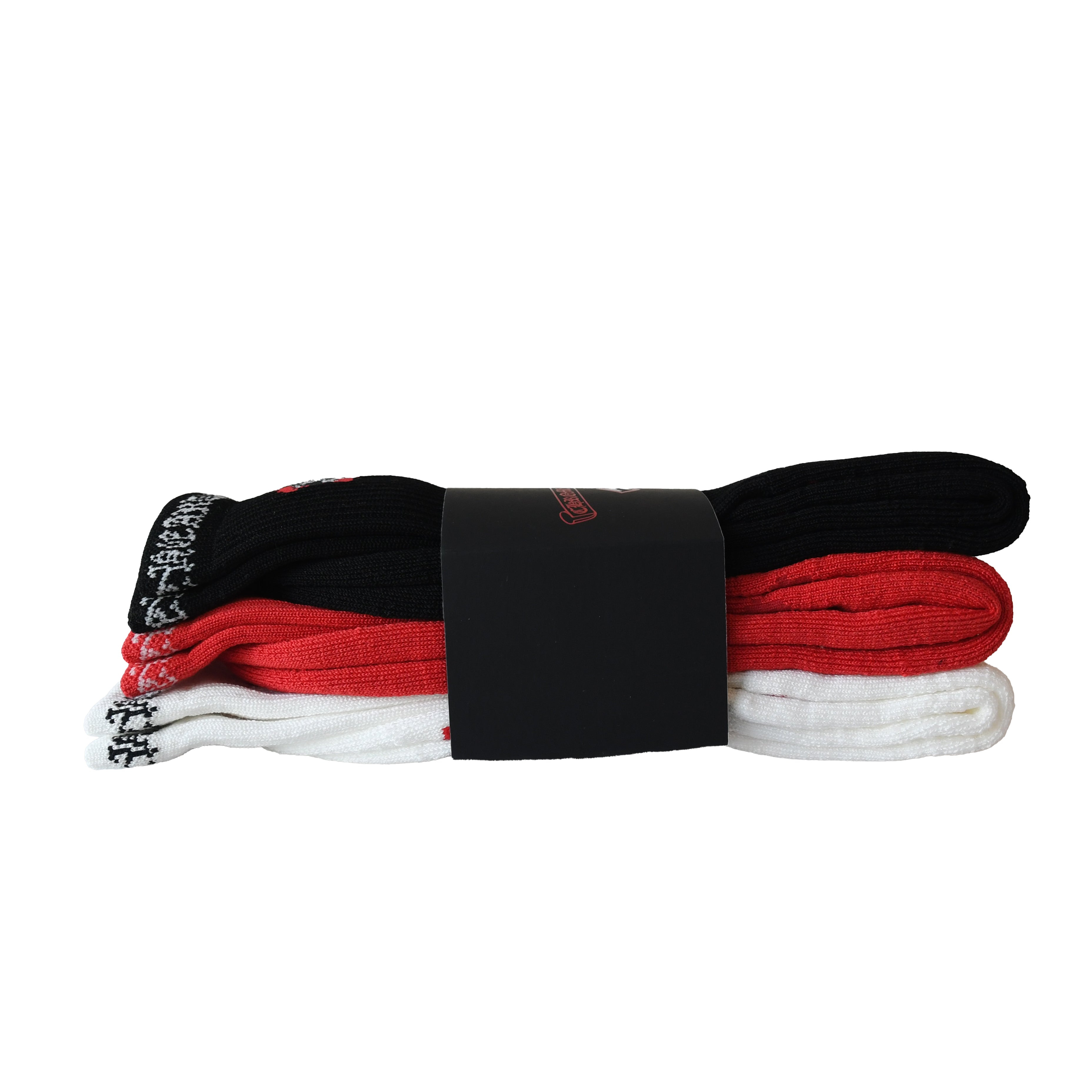 Chrome Hearts Matty Boy 3-Pack Socks Black Red White - 3