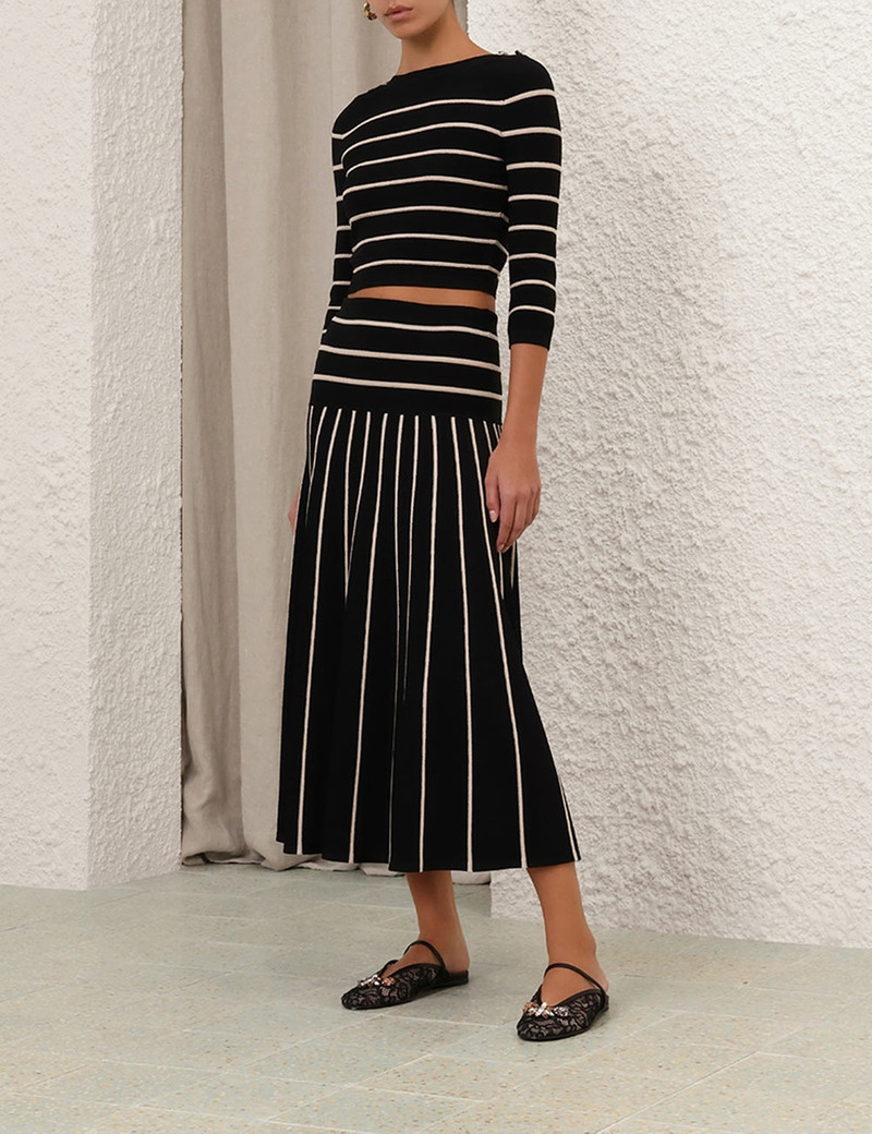 CRUSH STRIPE MIDI SKIRT 3
