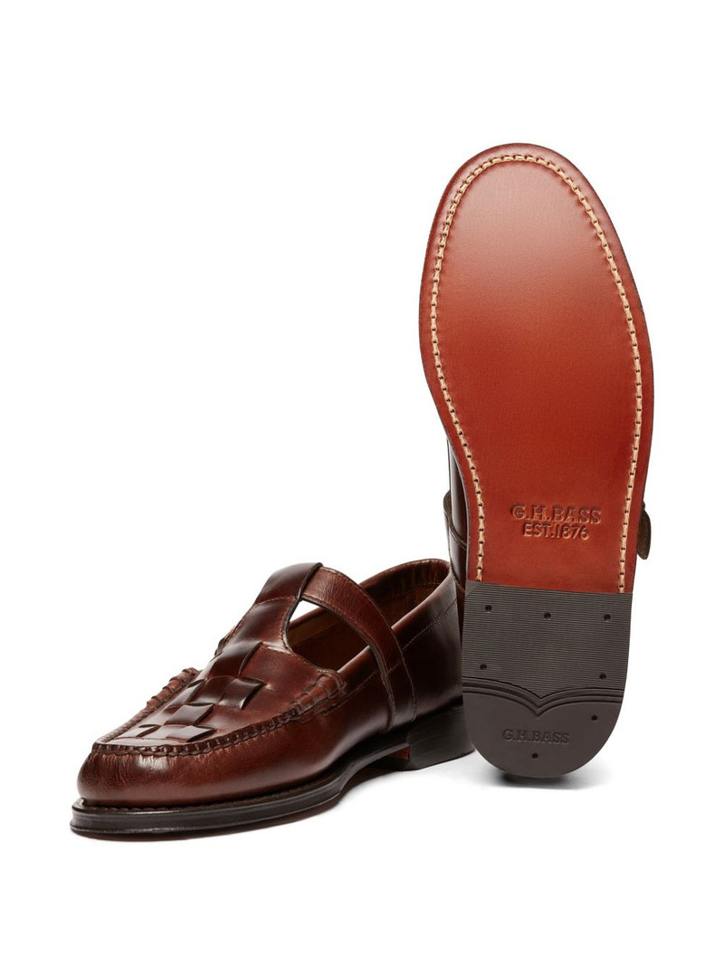 buckle-fastening leather loafers 5