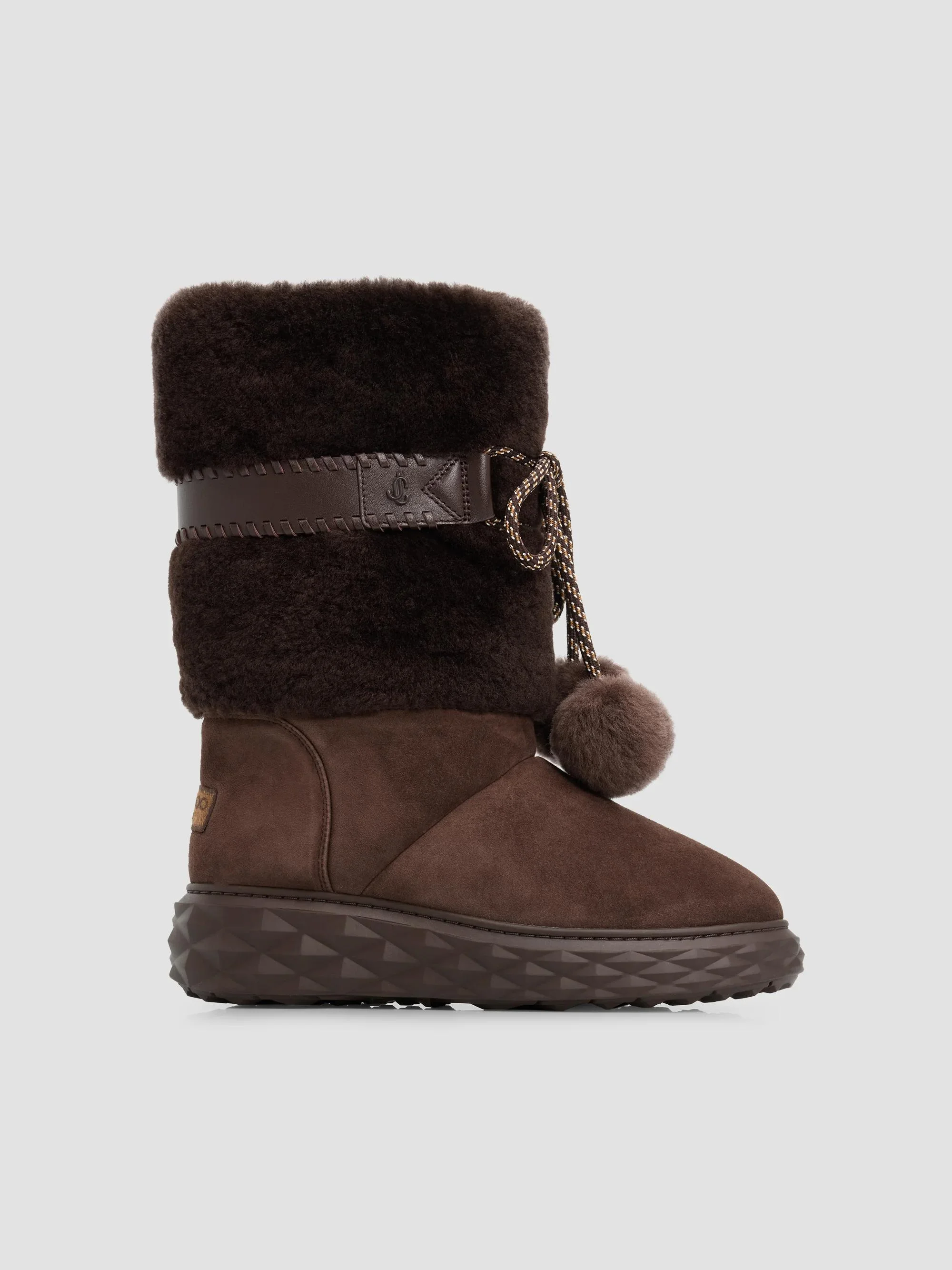 Women's Cobi Suede & Shearling Boots - Dark Brown - 1