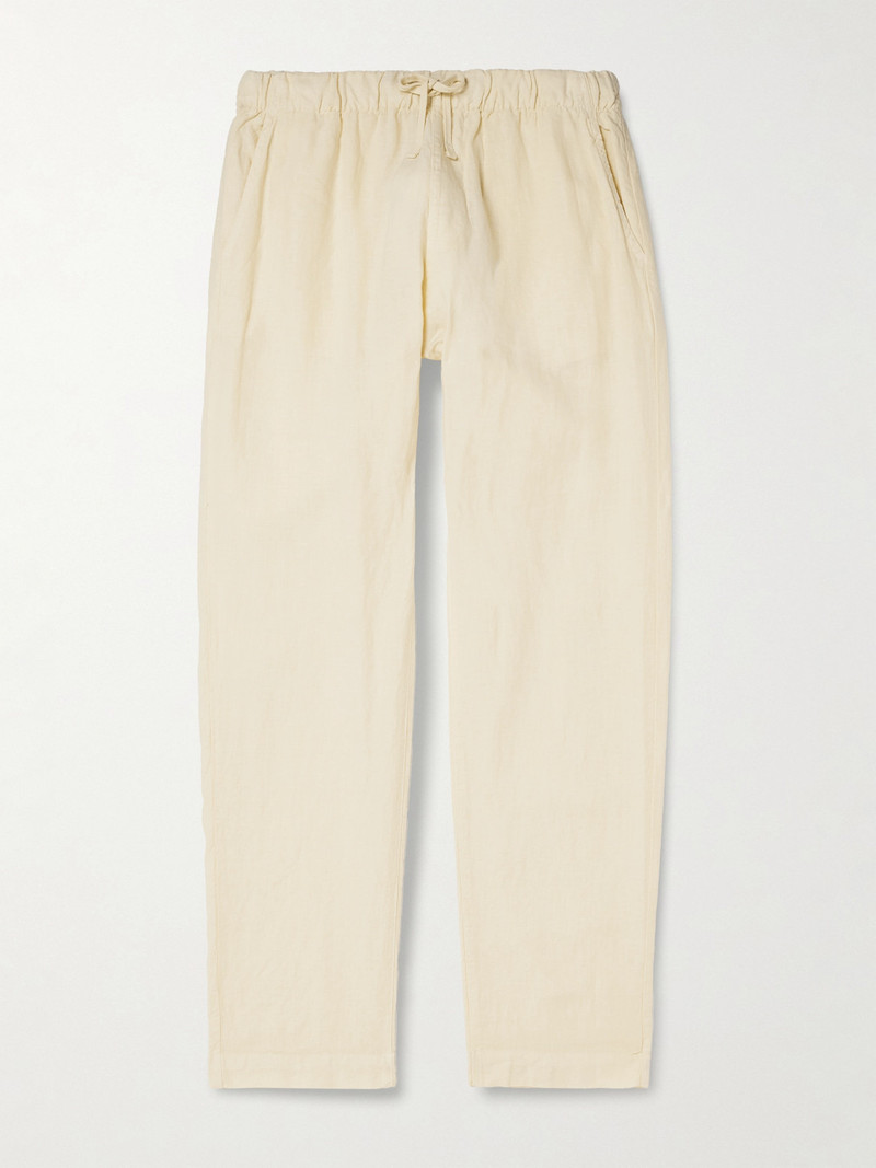 Joggy Straight-Leg Linen Drawstring Trousers 1