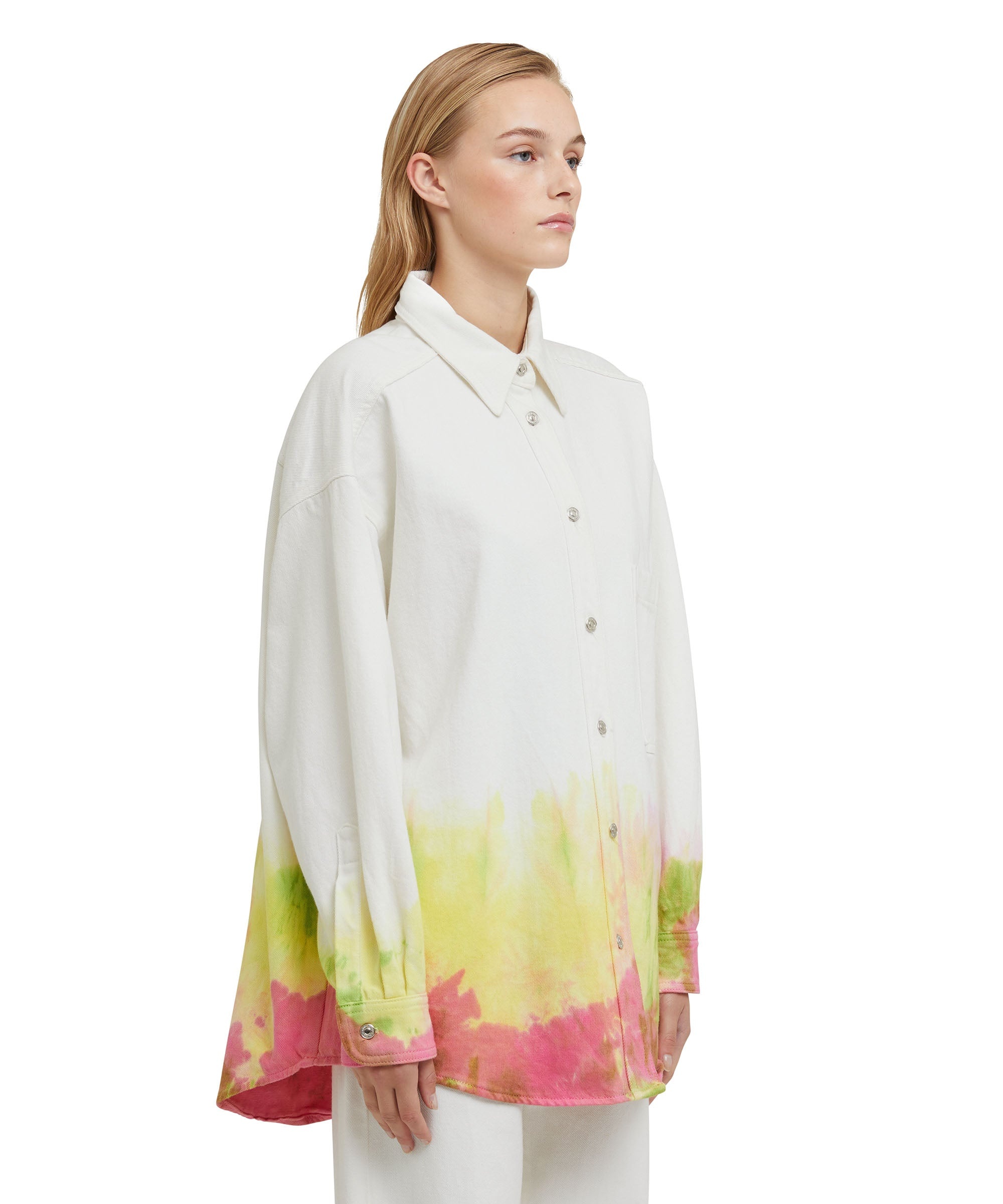 Bull cotton shirt with tie-dye treatment - 4