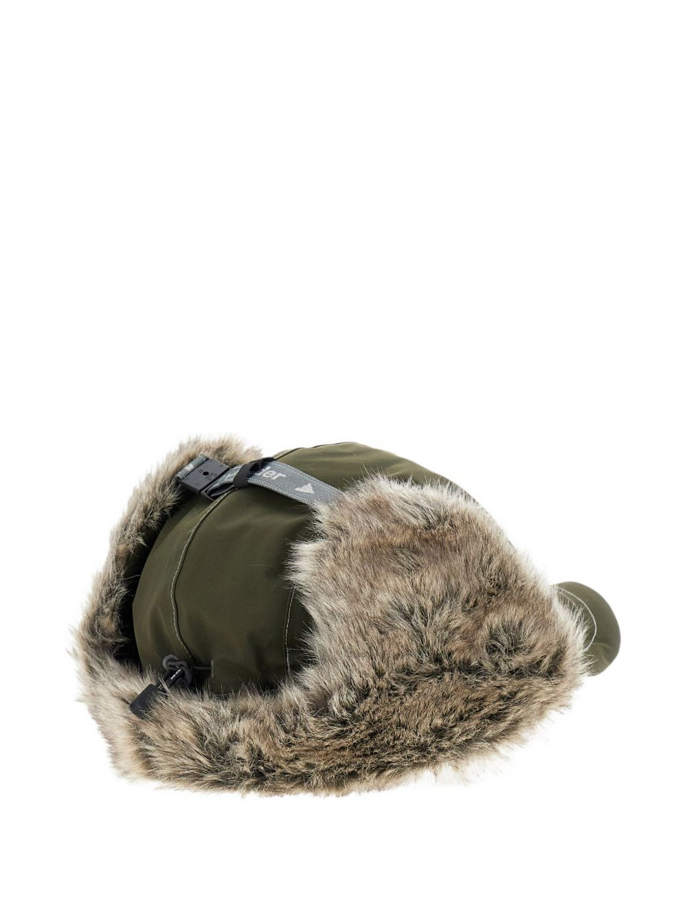 faux fur ear flaps logo hat - 2