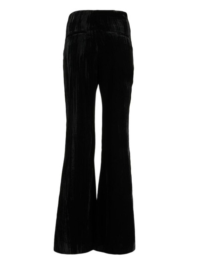 LOW CLASSIC velvet-effect bootcut trousers outlook