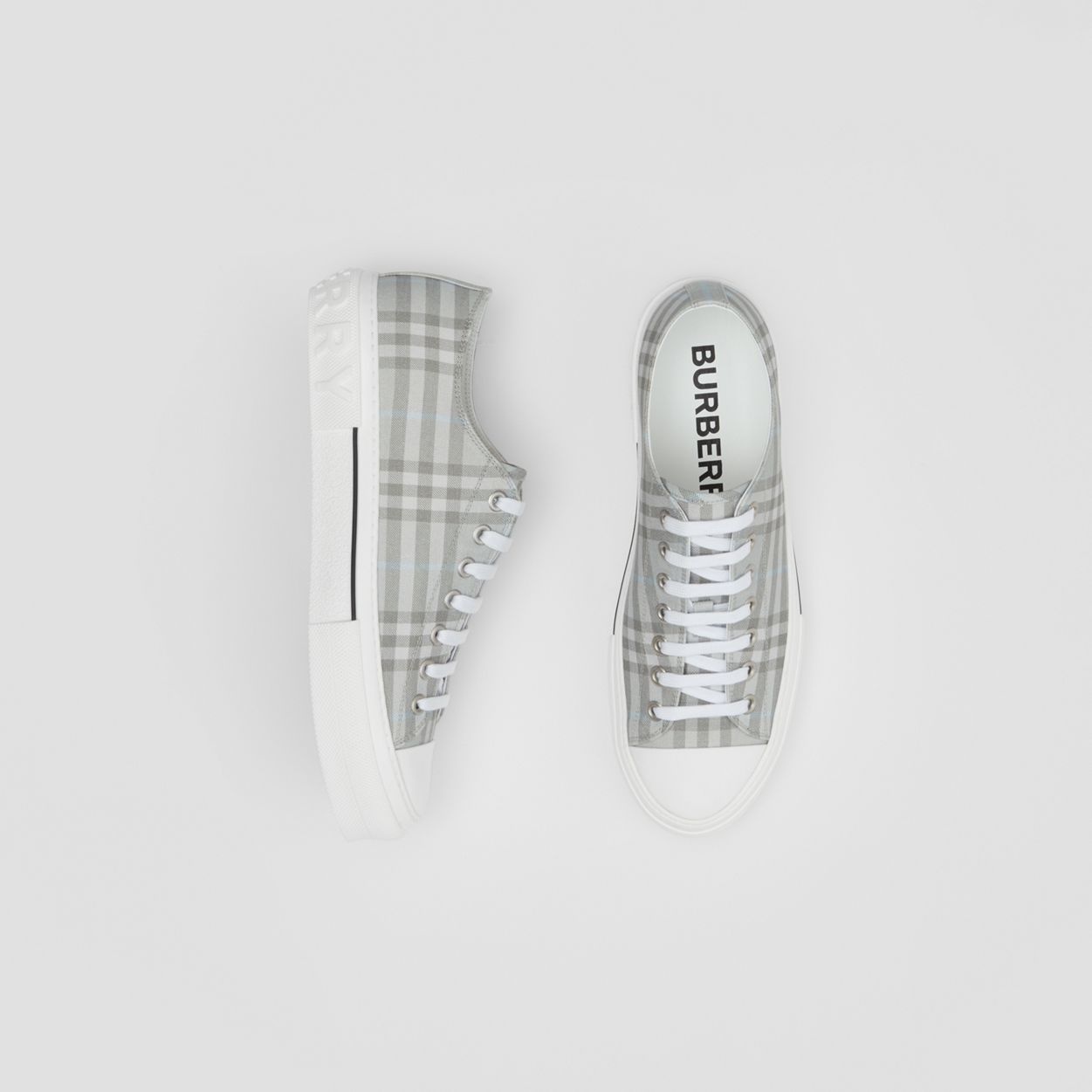 Vintage Check Cotton Sneakers - 6