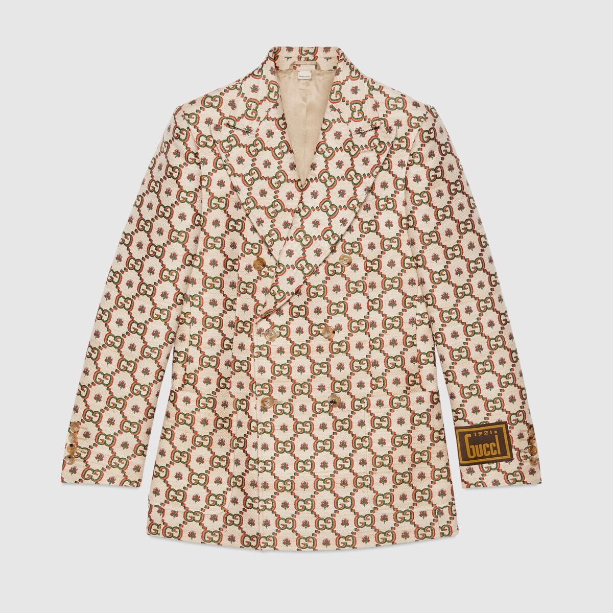 Gucci 100 GG flower cotton silk jacket - 1