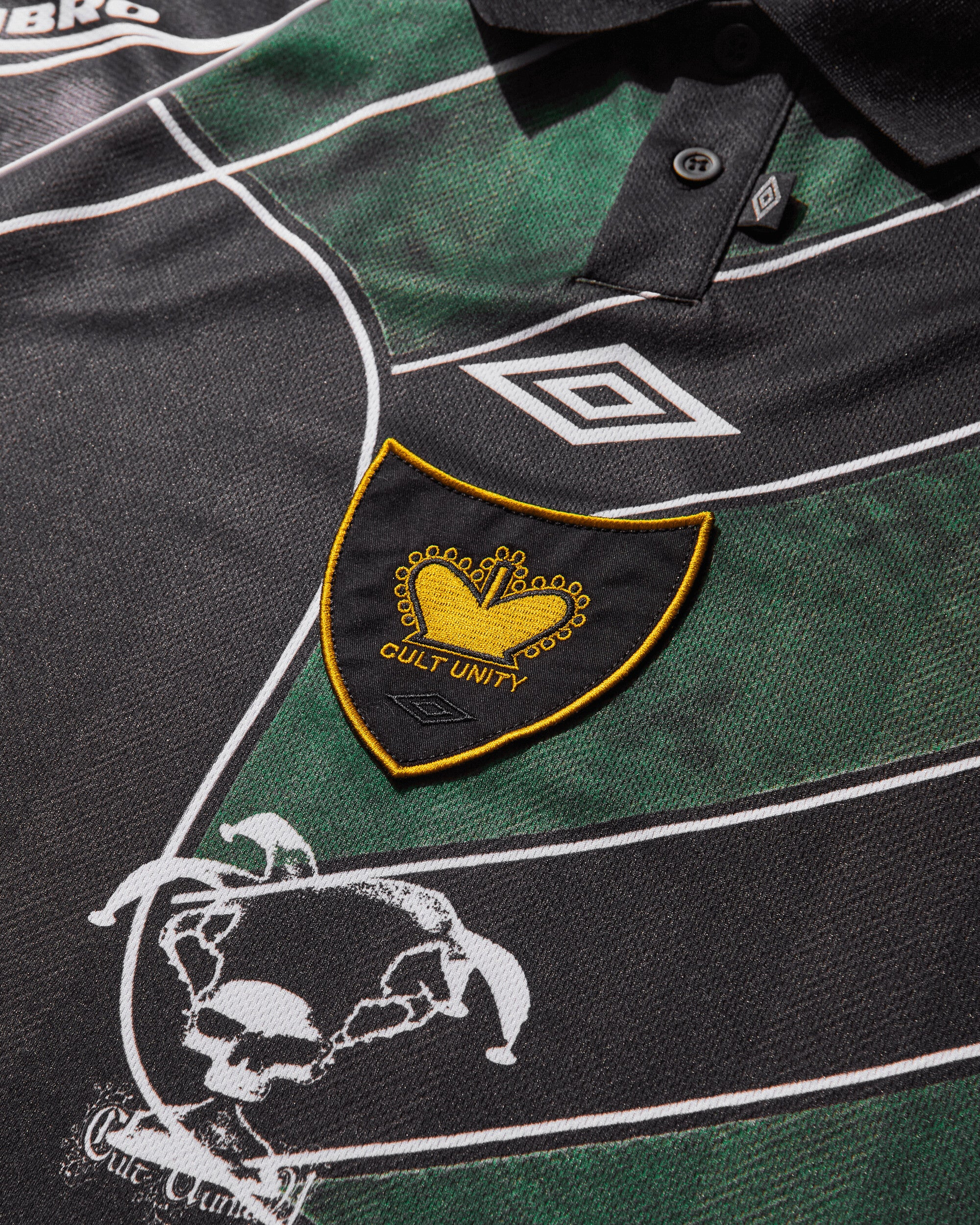 Men's 95 96 Longsleeve Polo Dark Green / Black - 3