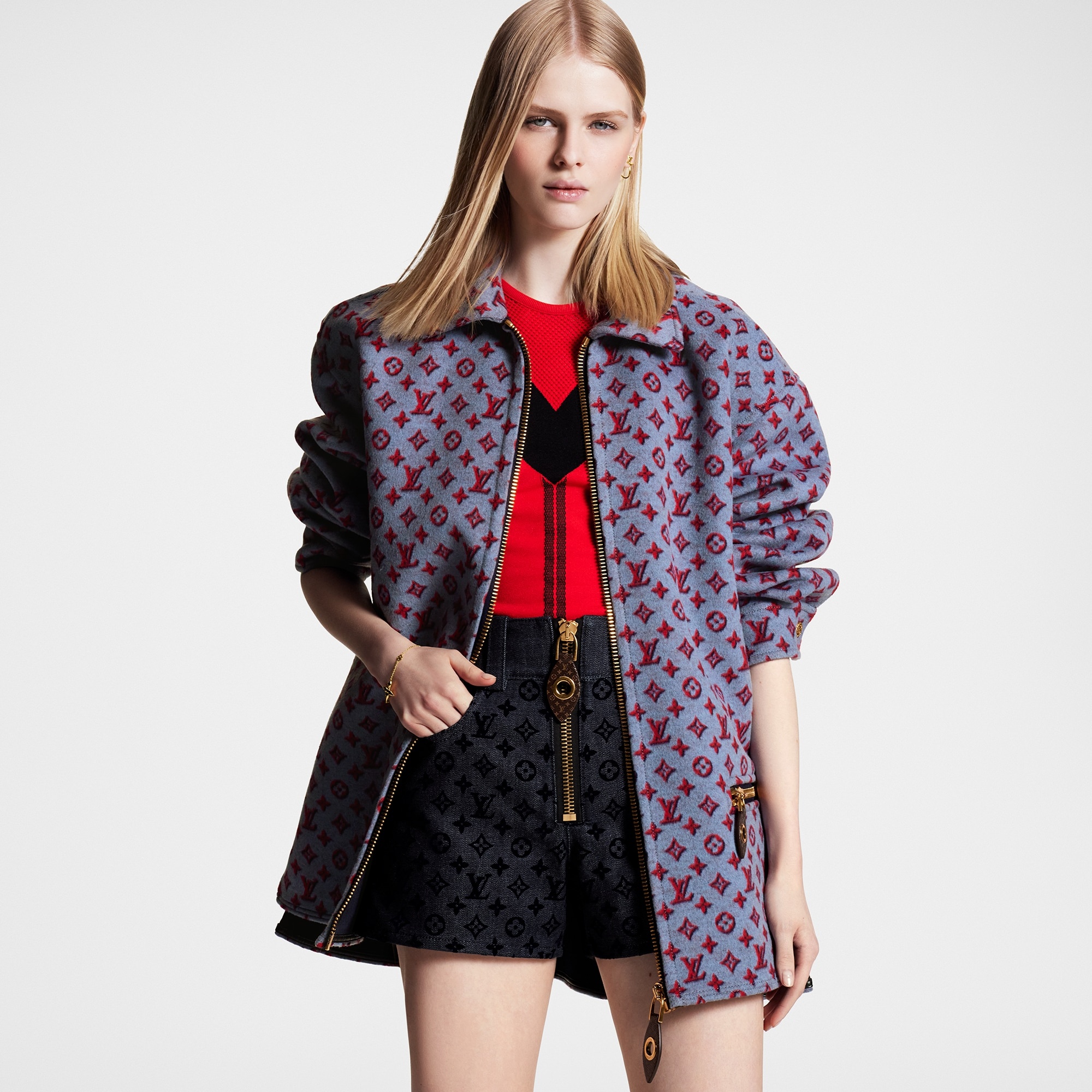 3D Monogram Zip-Up Jacket - 5