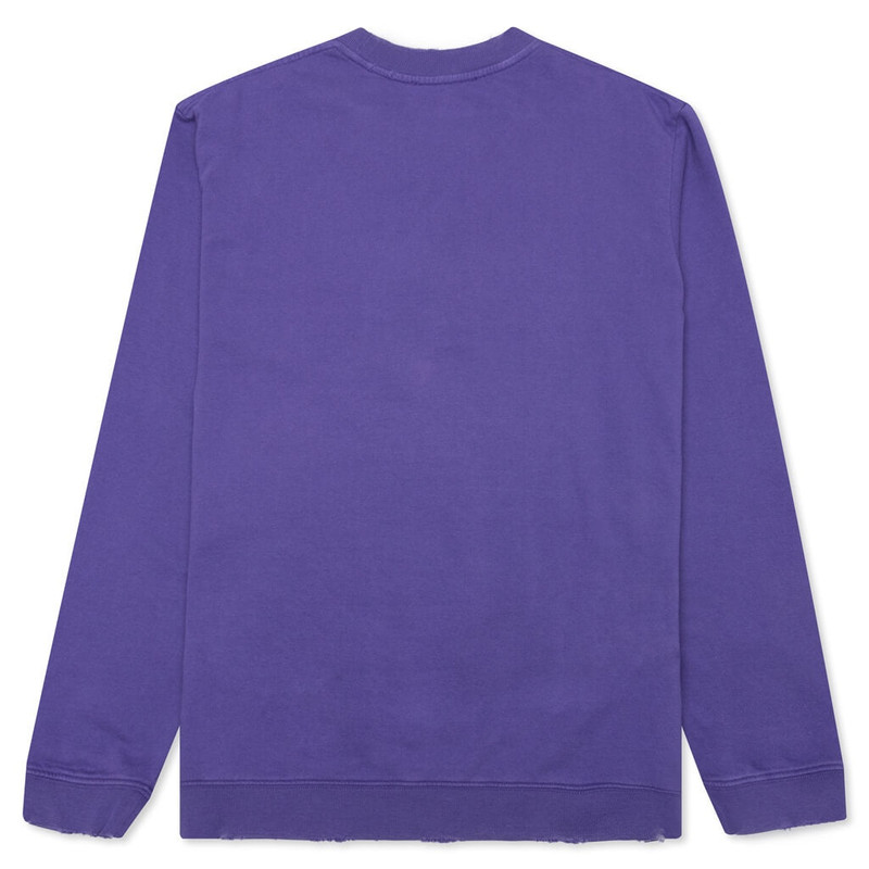 Raf Simons GIRL IN RED DESTROYED CREWNECK SWEATER - PURPLE outlook