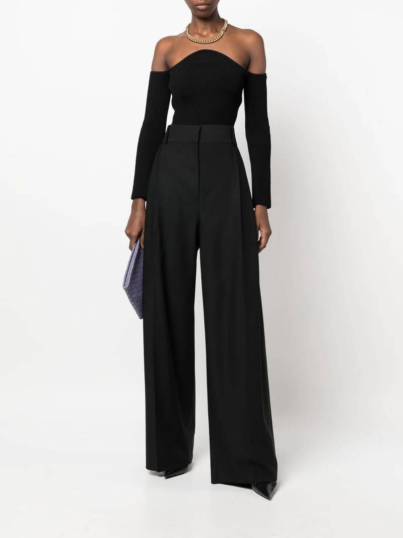 FERRAGAMO pleated high-waisted trousers outlook