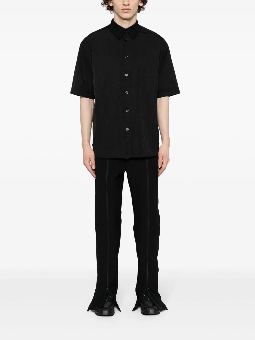 ZIP-UP COTTON-BLEND TROUSERS - 2