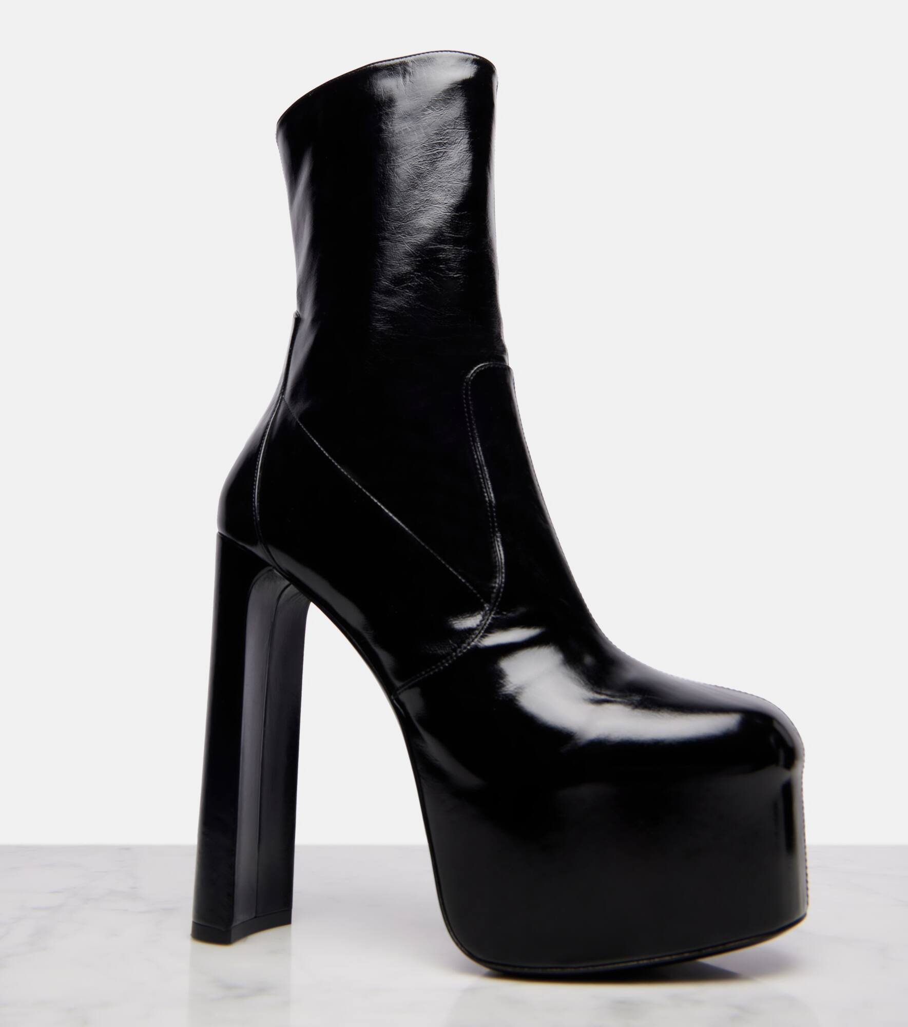 Billy 95 leather platform ankle boots - 5