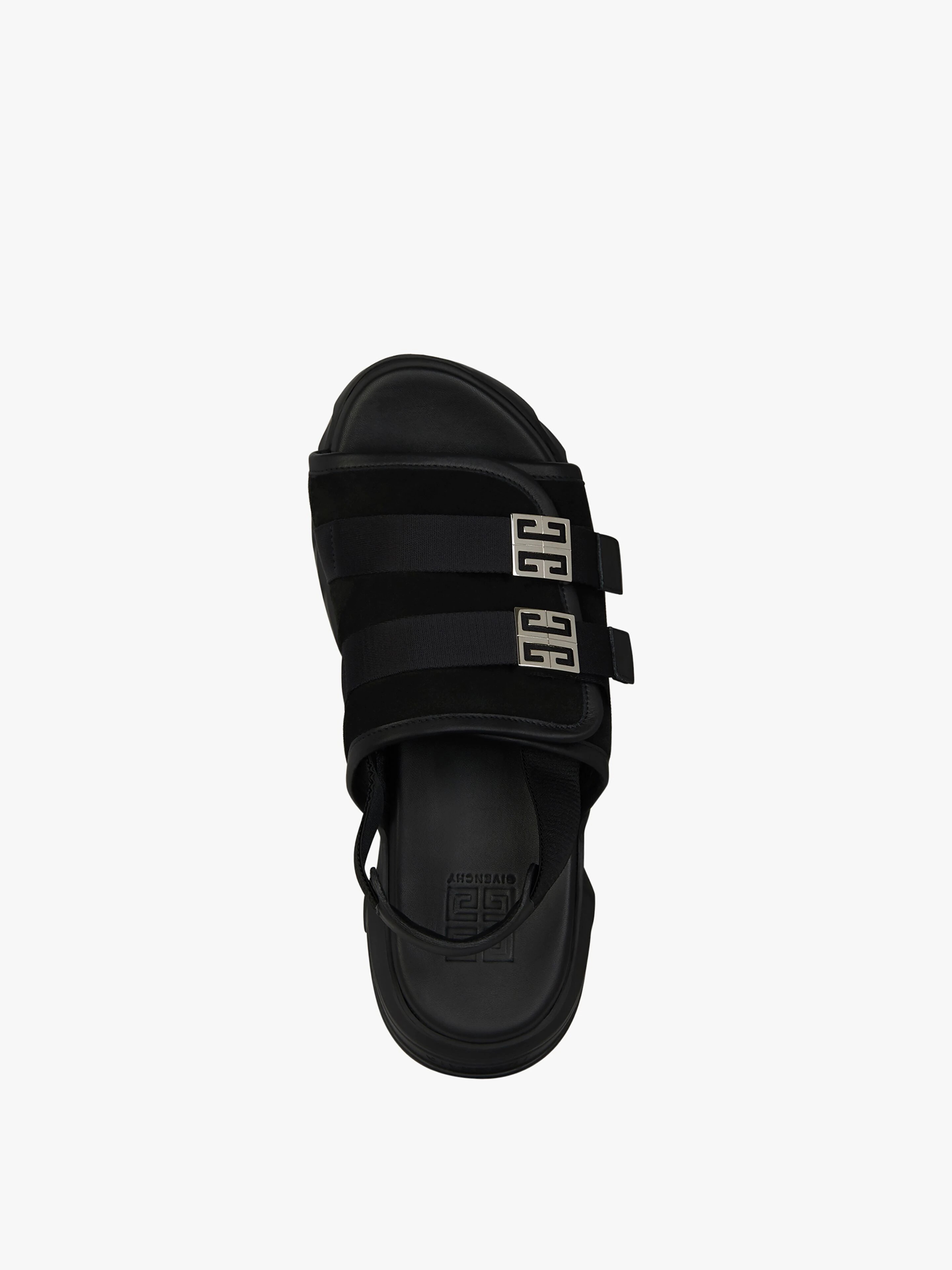 MARSHMALLOW BRIDLE SANDALS IN SUEDE AND LEATHER - 4