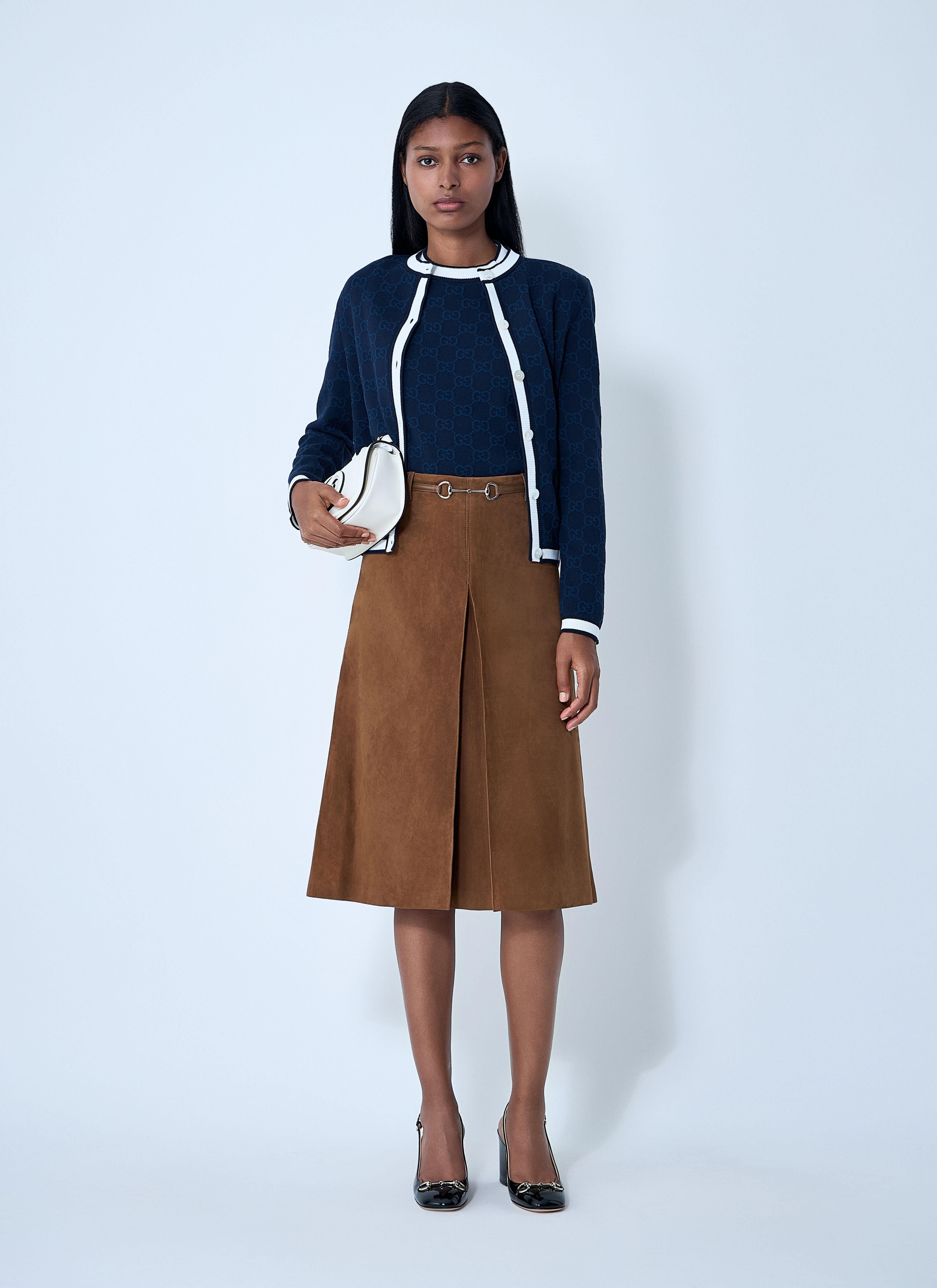 Suede Midi Skirt - 2