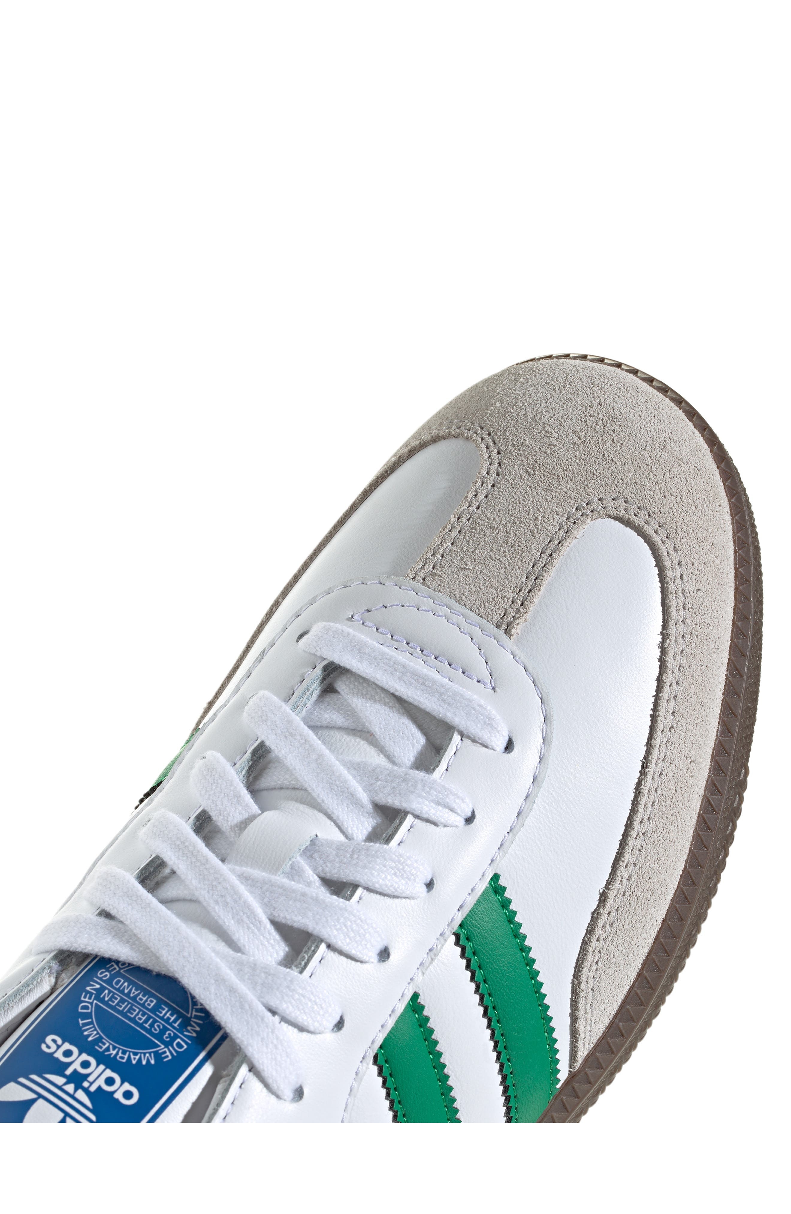 adidas Samba Sneaker in White/green/supplier Colour at Nordstrom - 8