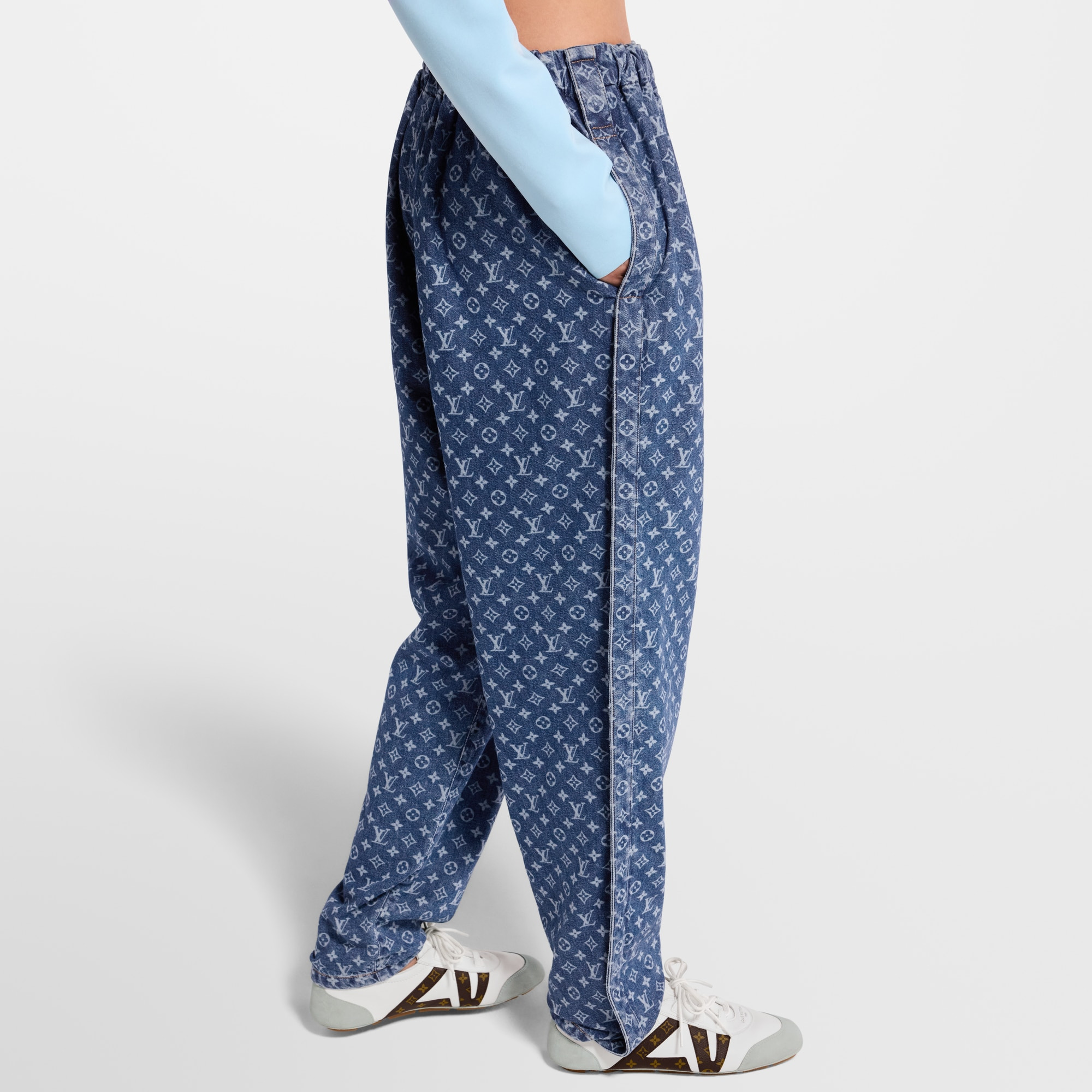 Monogram Denim Pants - 7