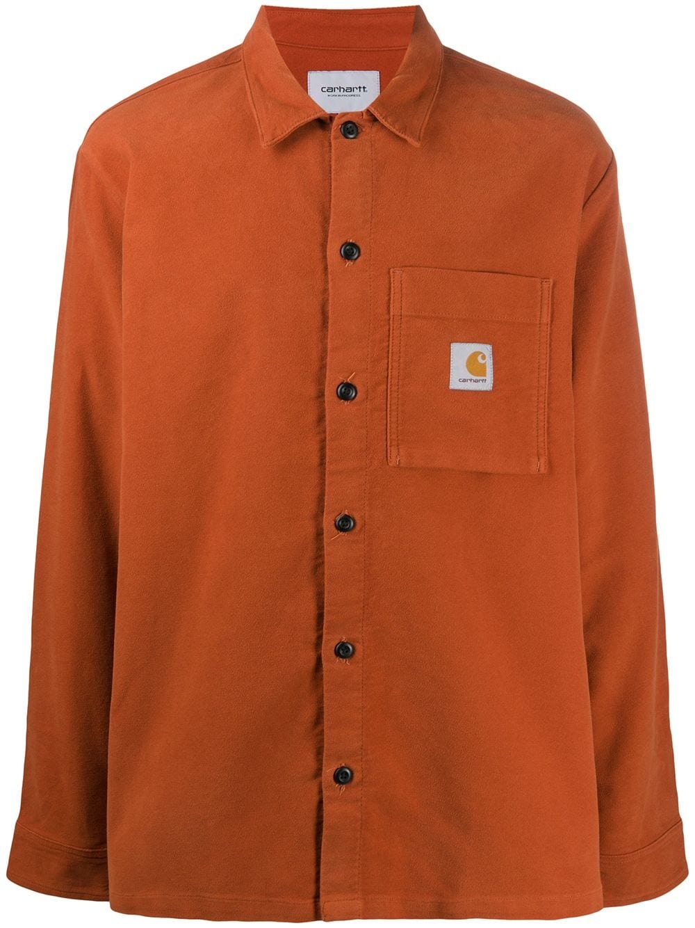 orange cotton shacket - 1