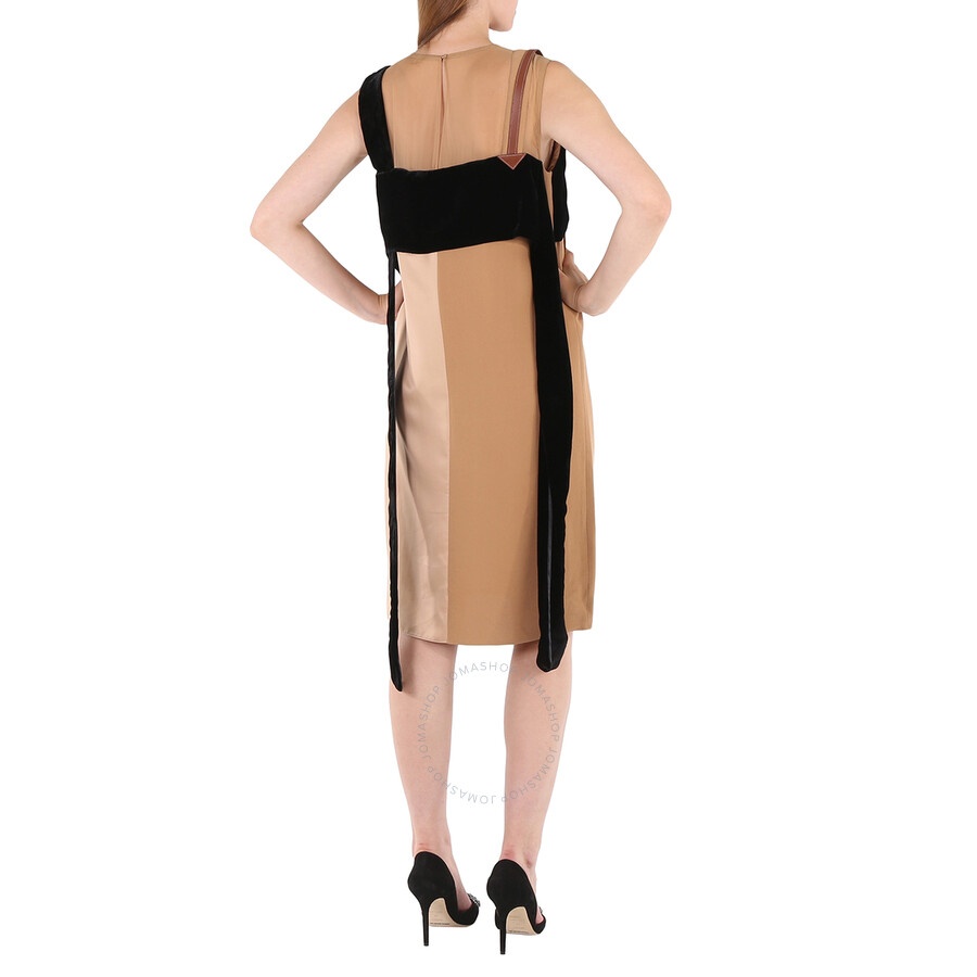 Burberry Silk And Velvet Strap Detail Dress - 2