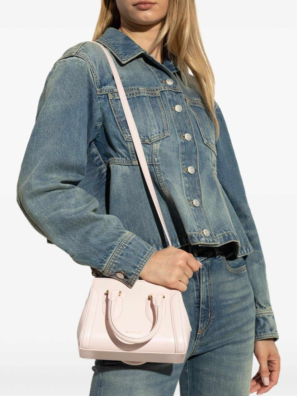 mini leather tote bag - 2