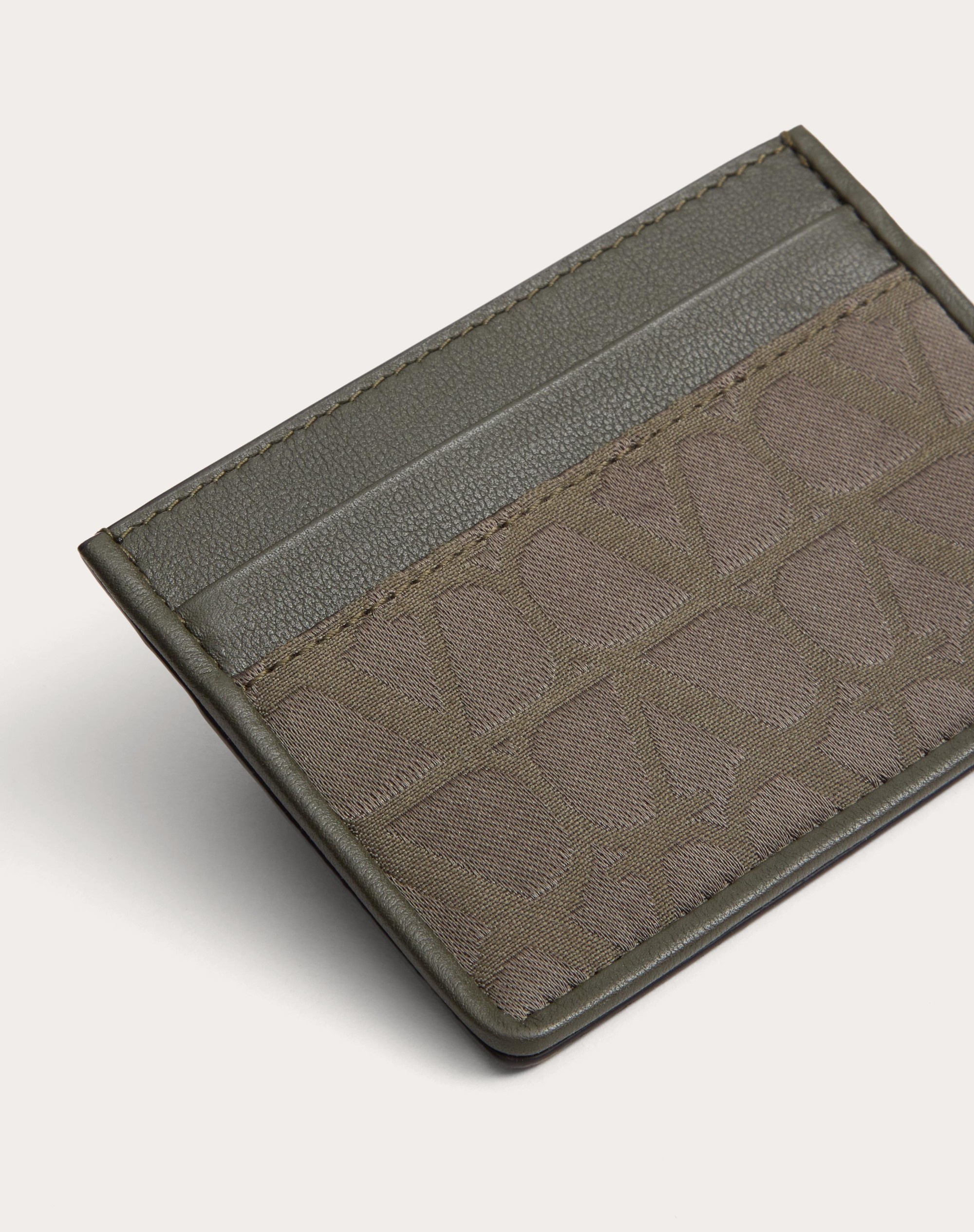 TOILE ICONOGRAPHE CARD HOLDER IN TECHNICAL FABRIC WITH LEATHER DETAILS - 2