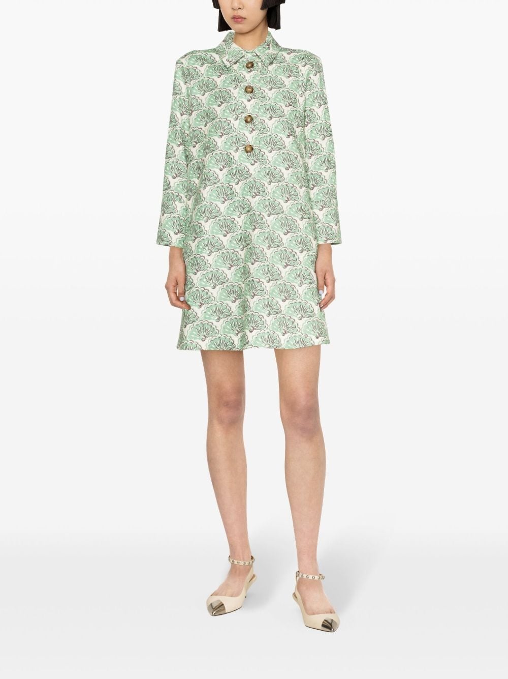 Artemis Fans-jacquard minidress - 2