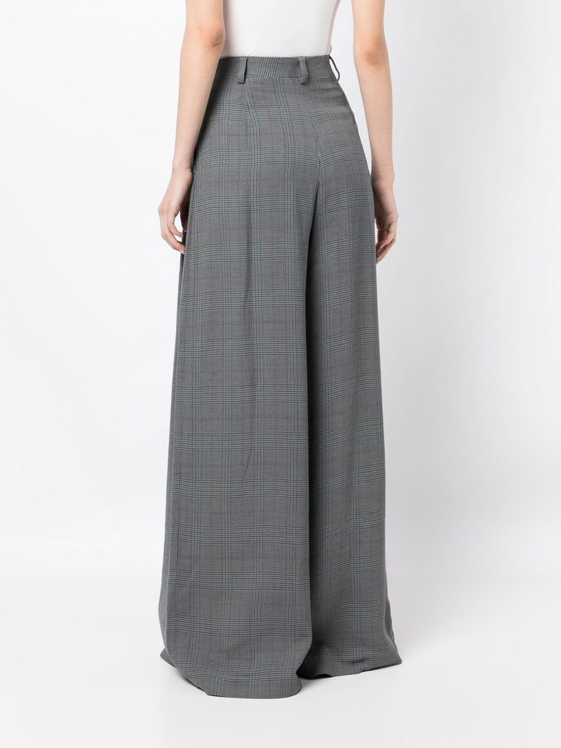 checked wide-leg trousers 4