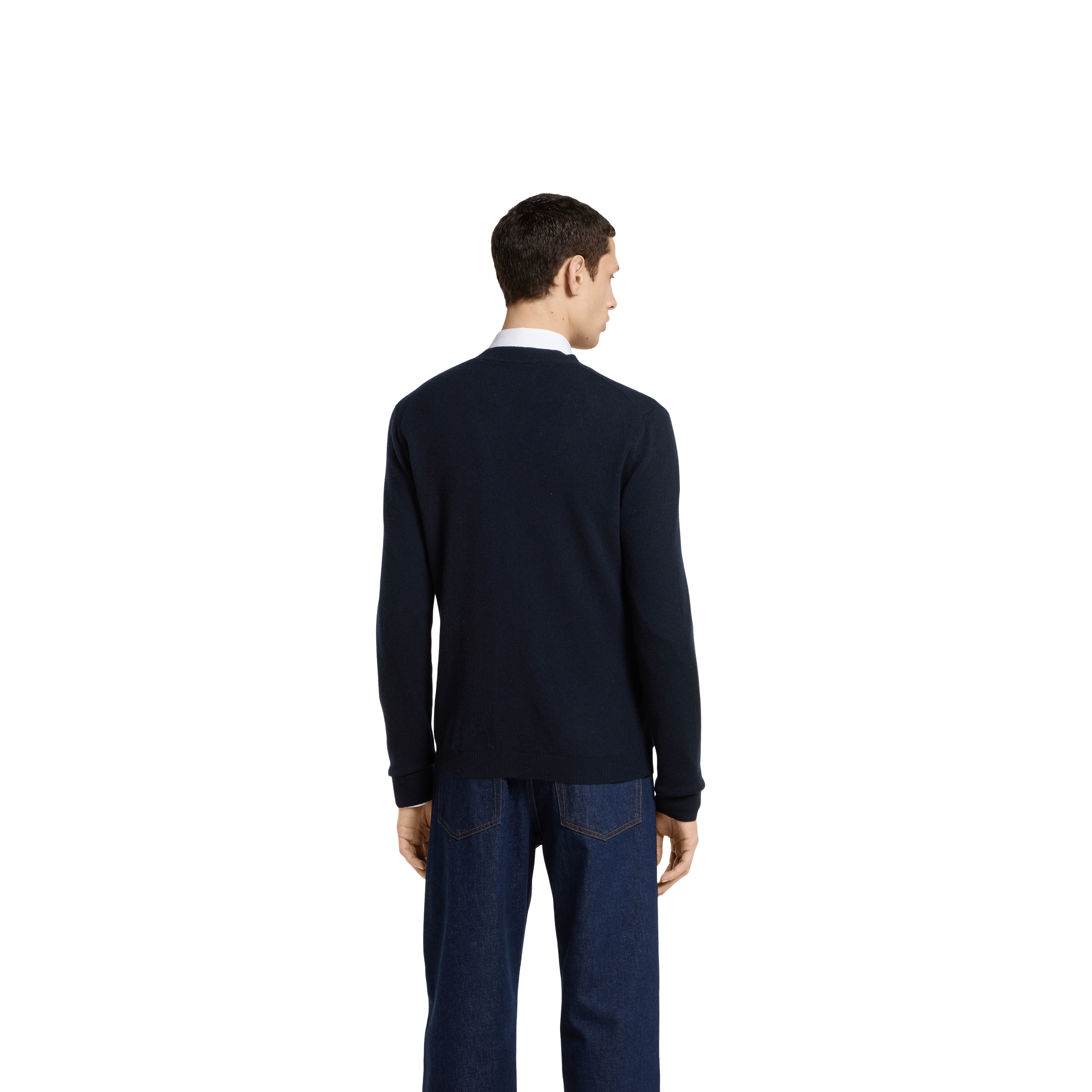 Fine cashmere cardigan with intarsia - 4