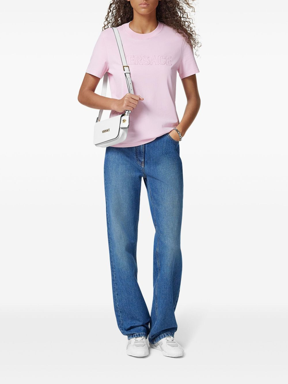 Versace Women Fringed Logo T-Shirt - 4