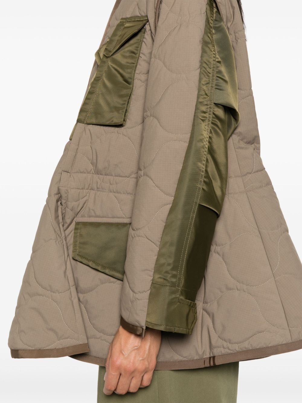 quilted ripstop coat - 5