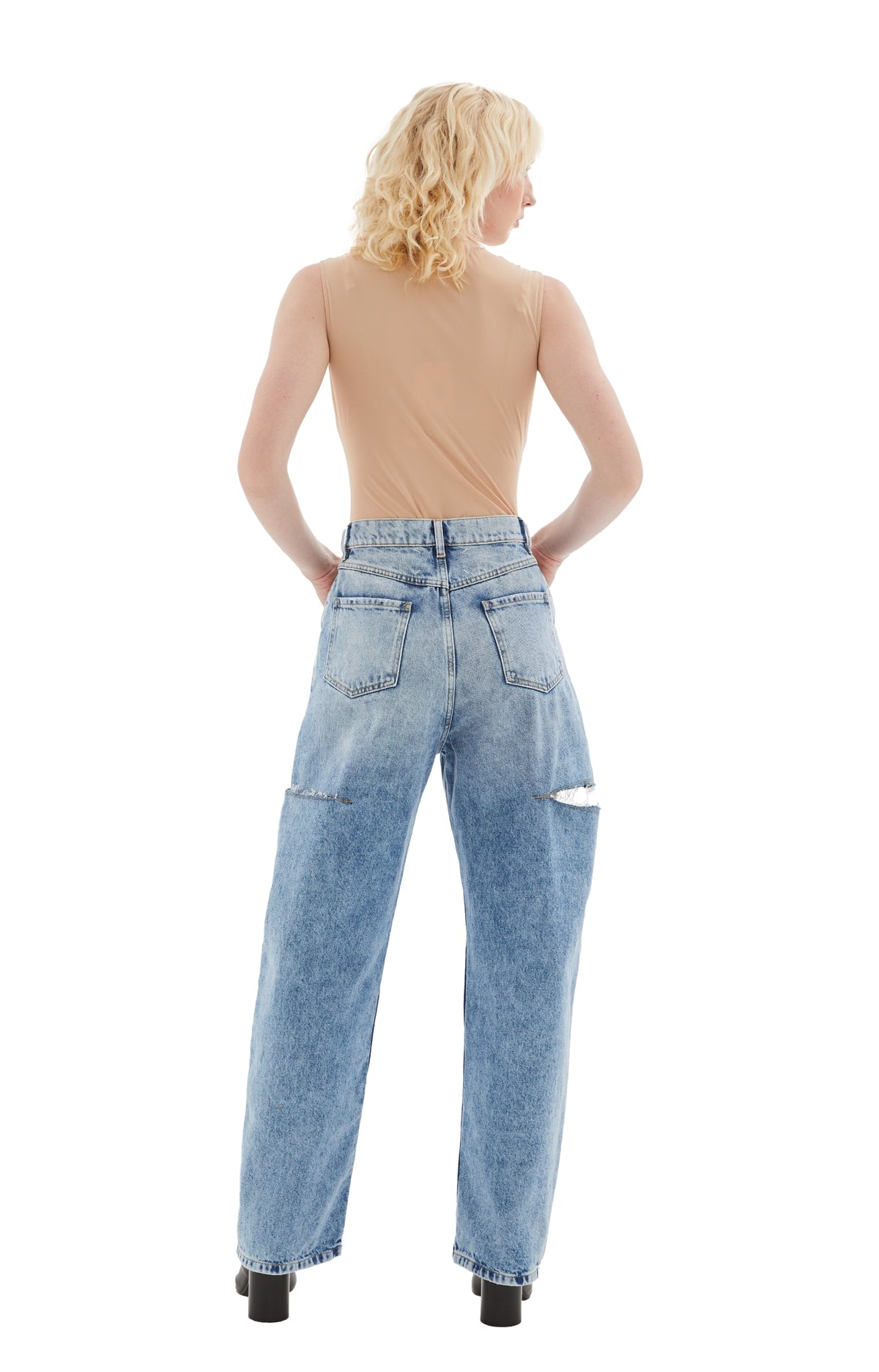 パンツ MAISON MARGIELA 5POCKETS CUTOUT DNIM Maison Margiela 5 POCKETS CUTOUT JEANS (BLUE) | tons