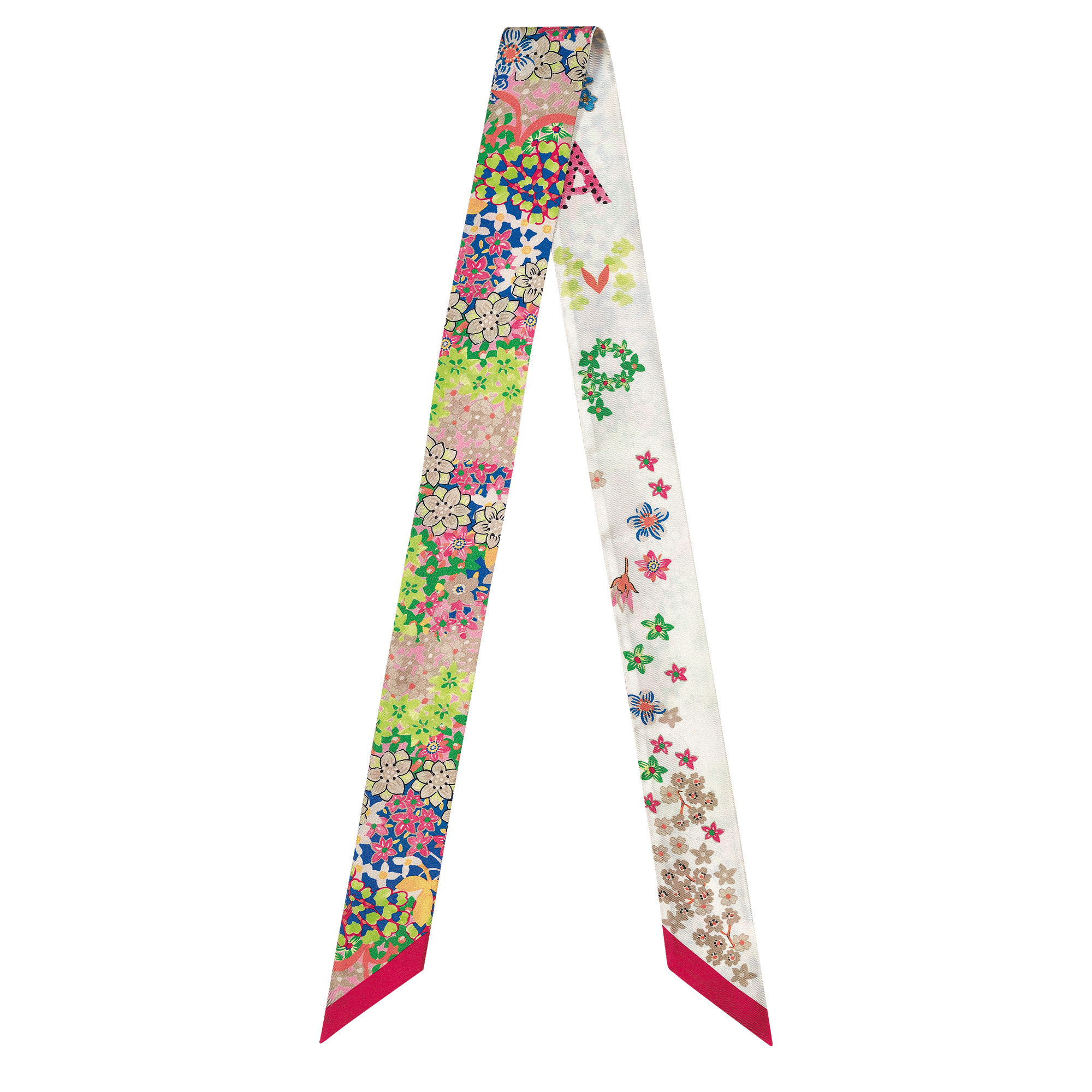Collier de fleurs Bandeau Magenta - Silk - 1