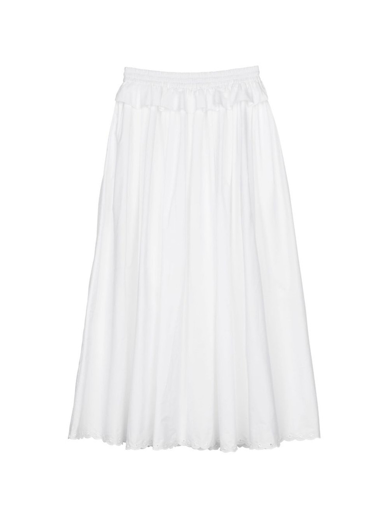 ruffled broderie-anglaise midi skirt 1