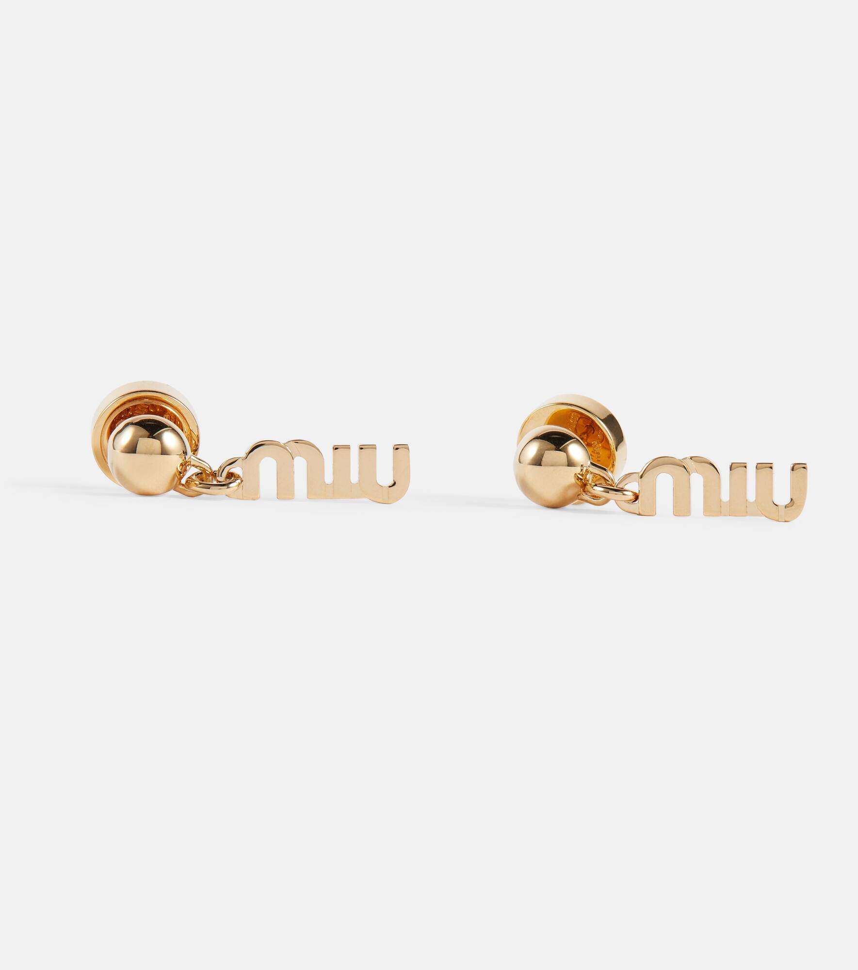 Logo drop earrings - 4