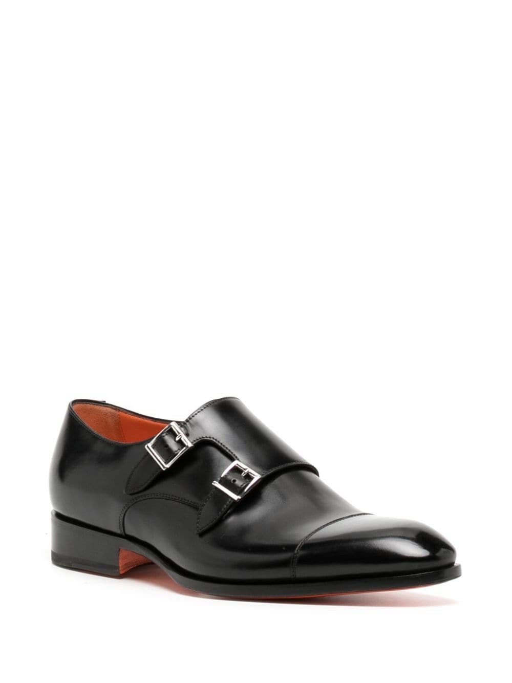 double-buckle leather shoes - 2