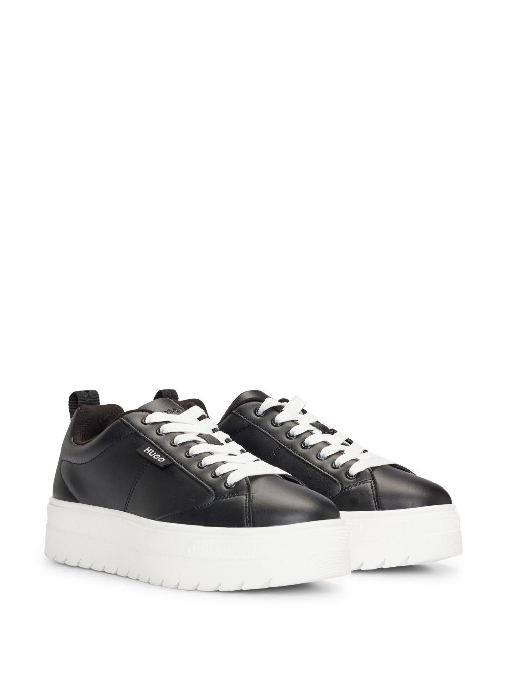 logo-patch platform sneakers - 2