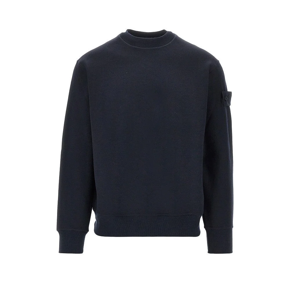 Stone Island Cotton Wool Sweatshirt Blue Men - 1