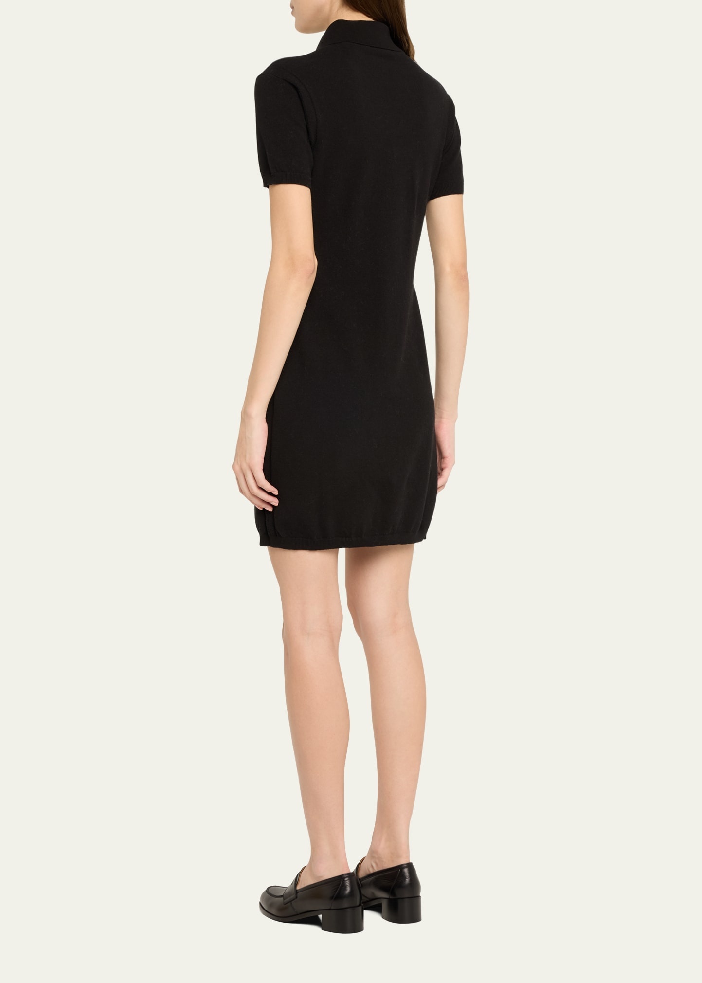 Lightweight Crepe Knit Polo Dress - 3