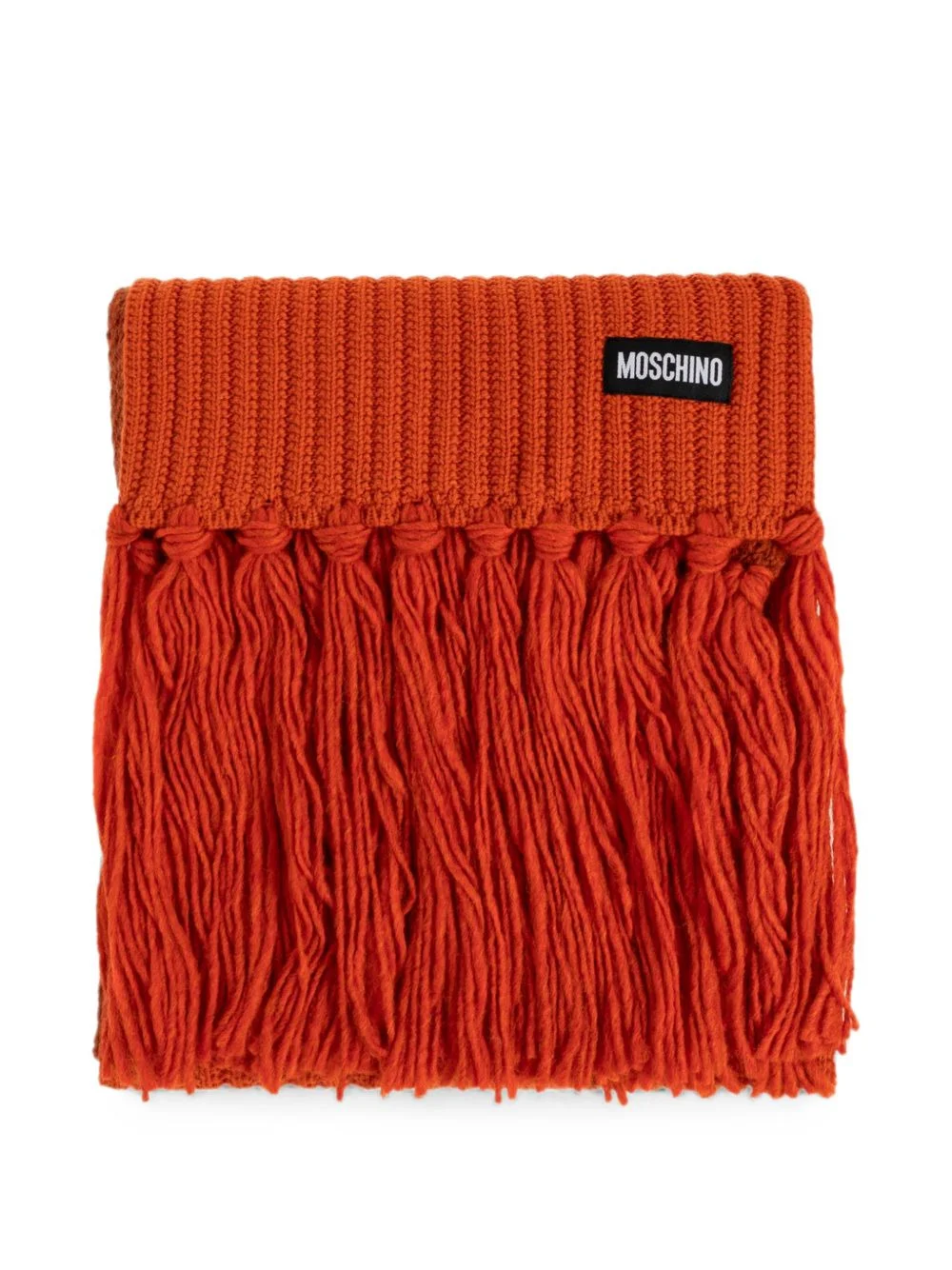 ribbed fringed scarf - 1
