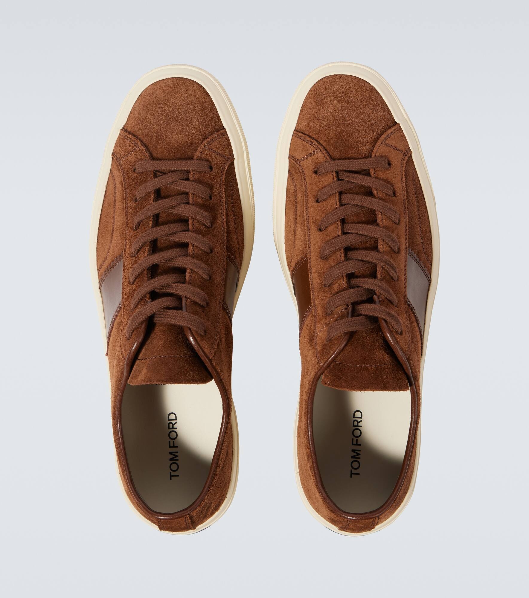 Cambridge logo suede sneakers - 4