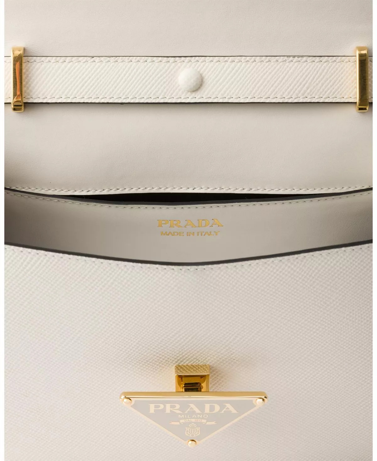 Saffiano Leather Flap Shoulder Bag - 2