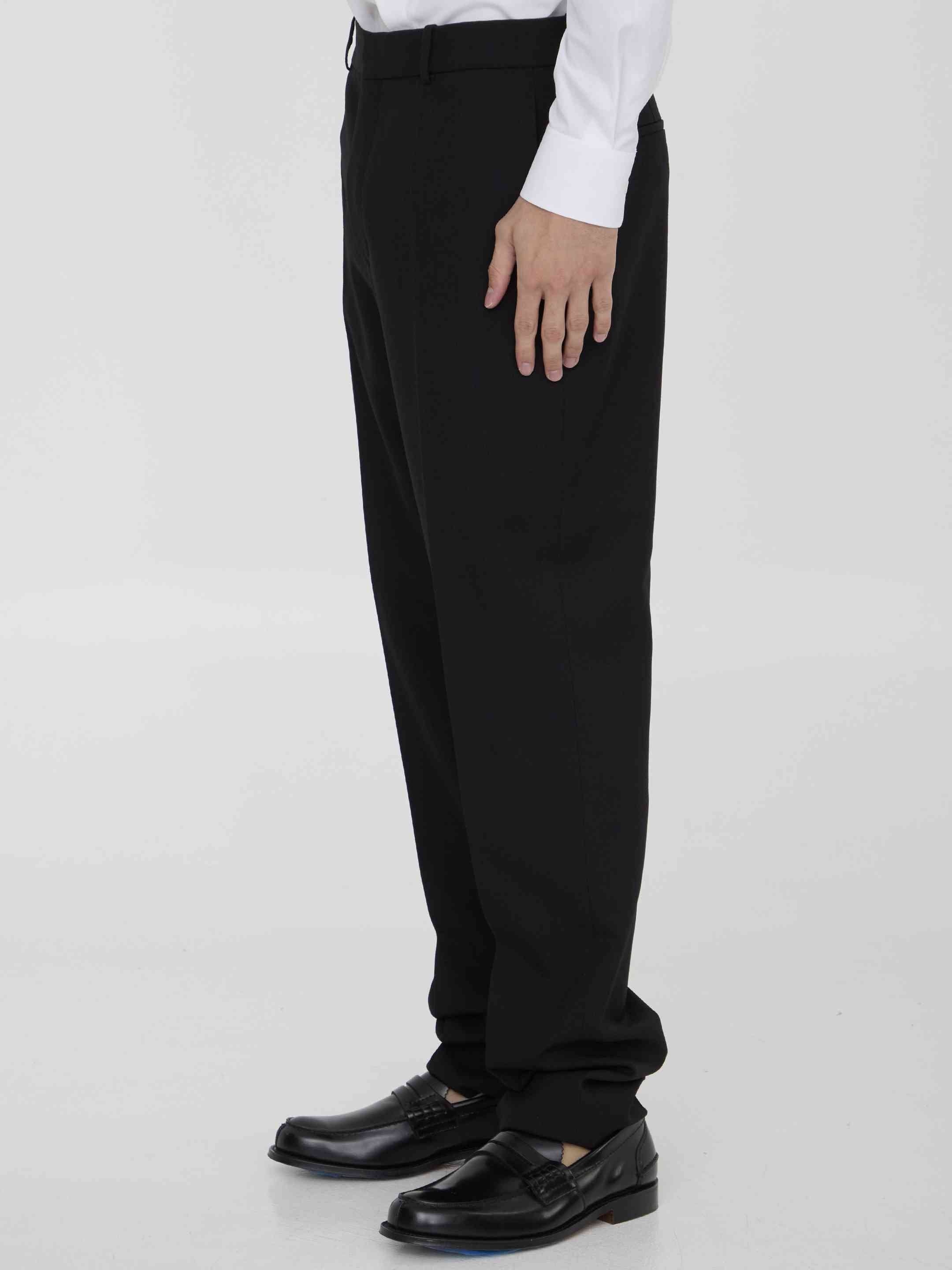 Saint Laurent Men Wool Gabardine Trousers - 2