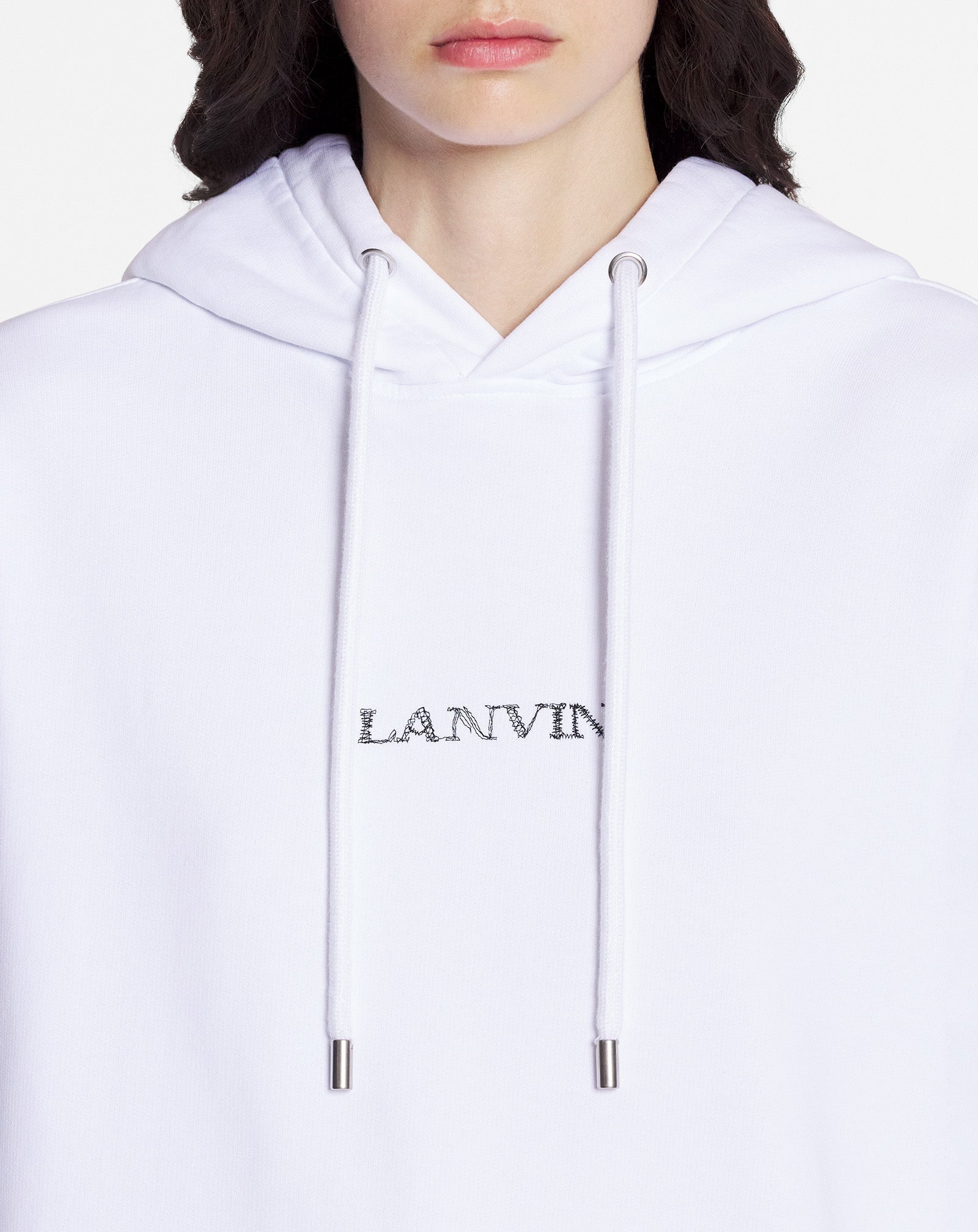 LOOSE-FITTING HOODIE WITH LANVIN LOGO - 7