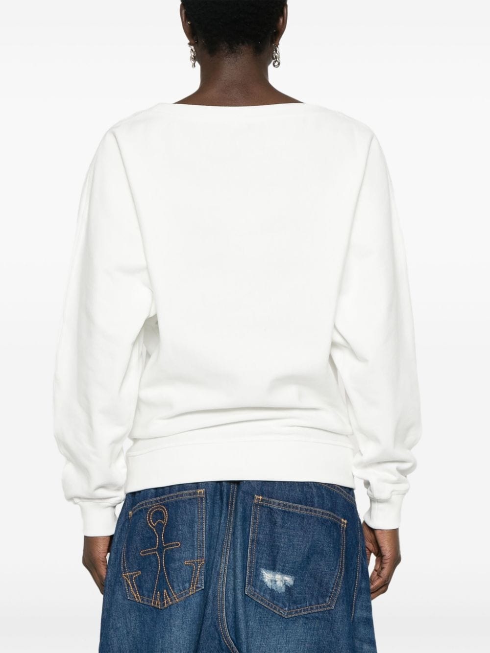 rose-print cotton sweatshirt - 4