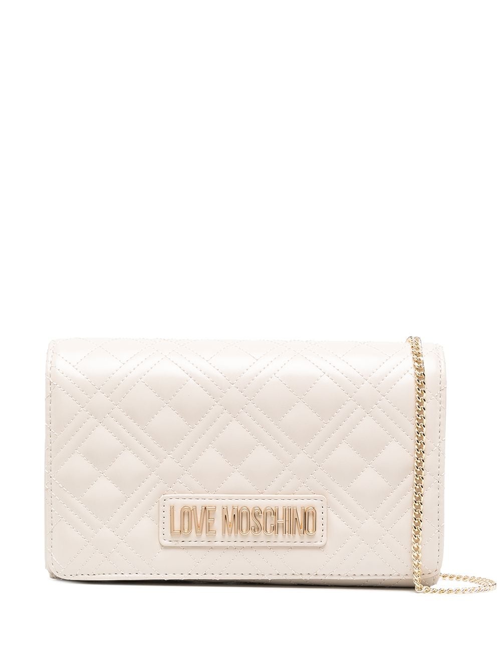 quilted logo shoulder bag - 1