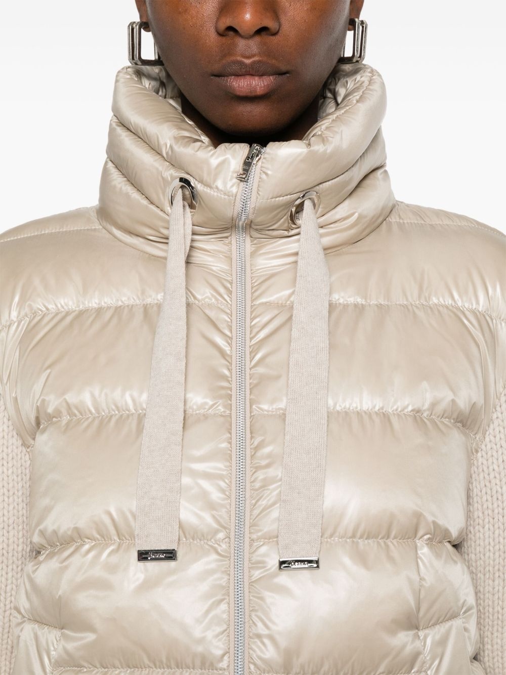 panelled puffer jacket - 5